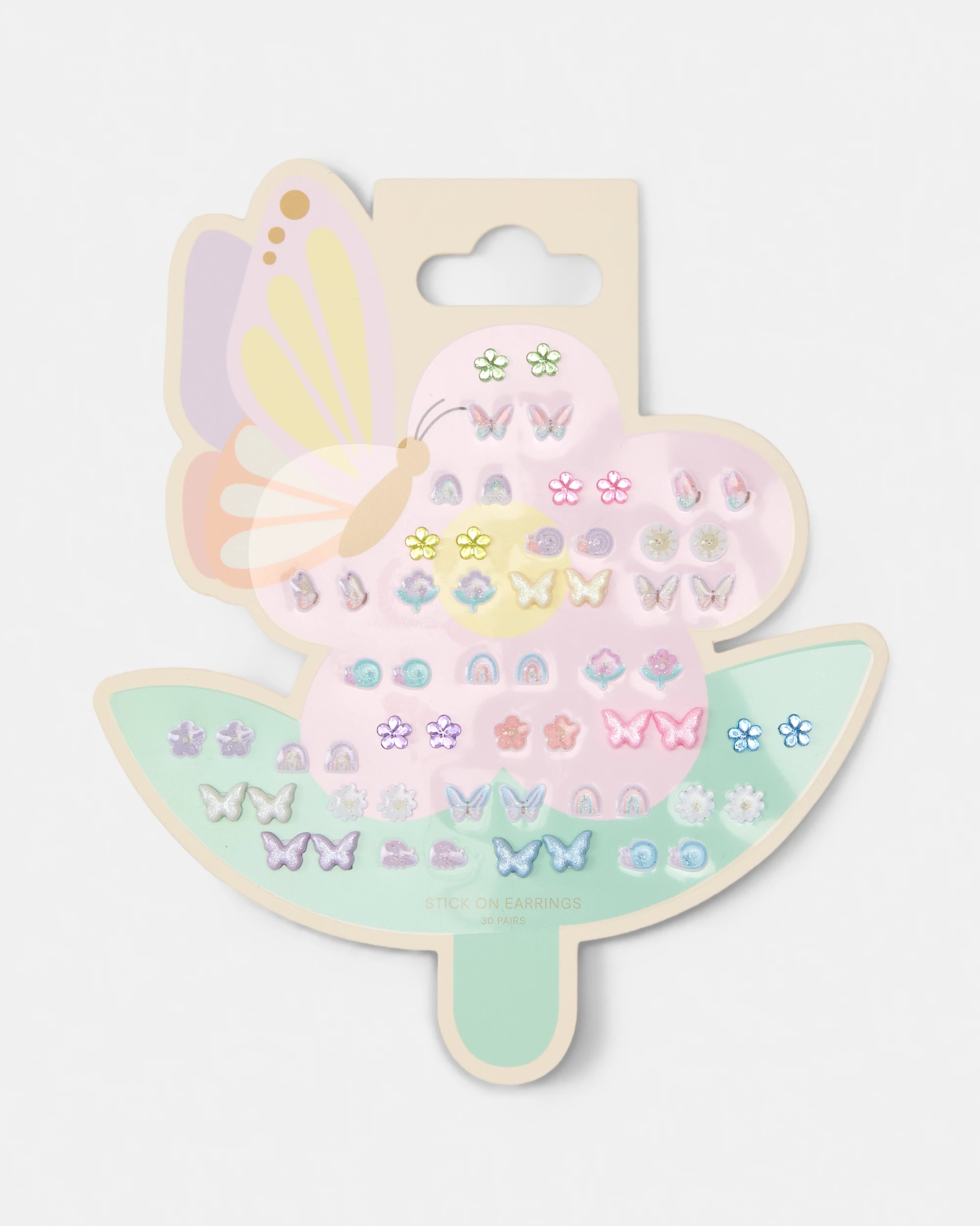 1 30 Pack Stick On Earrings - Butterfly, 1 of 2