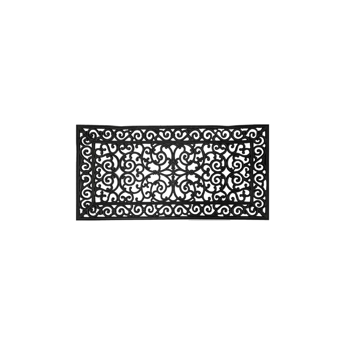 1 Solemate Rubber Filigree 60x120cm Stylish/durable Outdoor Front Doormat
 - Black, 1 of 1
