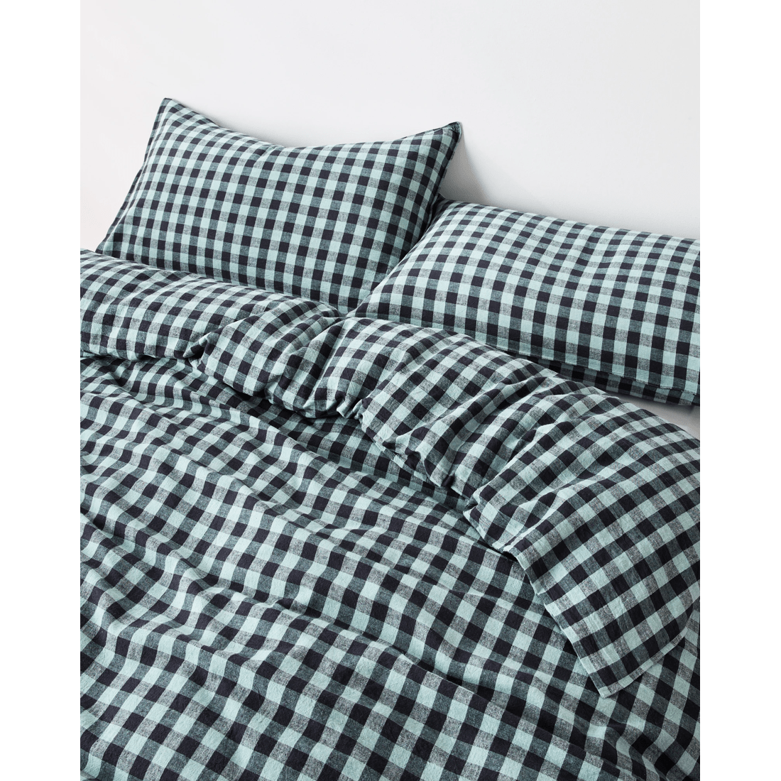 2 Target Darby Gingham Linen/cotton Quilt Cover Set
 - Queen Bed
 - Green, 2 of 3