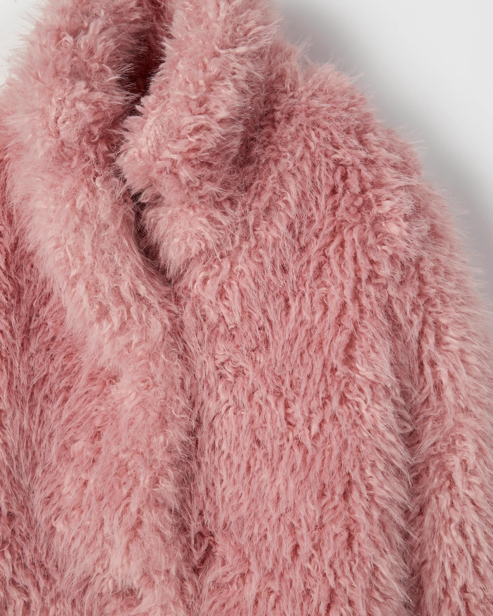 6 Target Kids Long Sleeve Faux Fur Coat PINK, 6 of 6