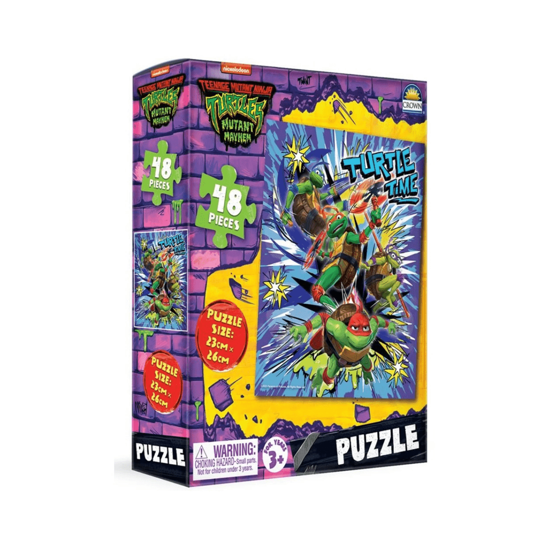 1 Crown Products Crown Teenage Mutant Ninja Turtles: Mutant Mayhem Turtle Time 48 Piece Jigsaw Puzzle, 1 of 1