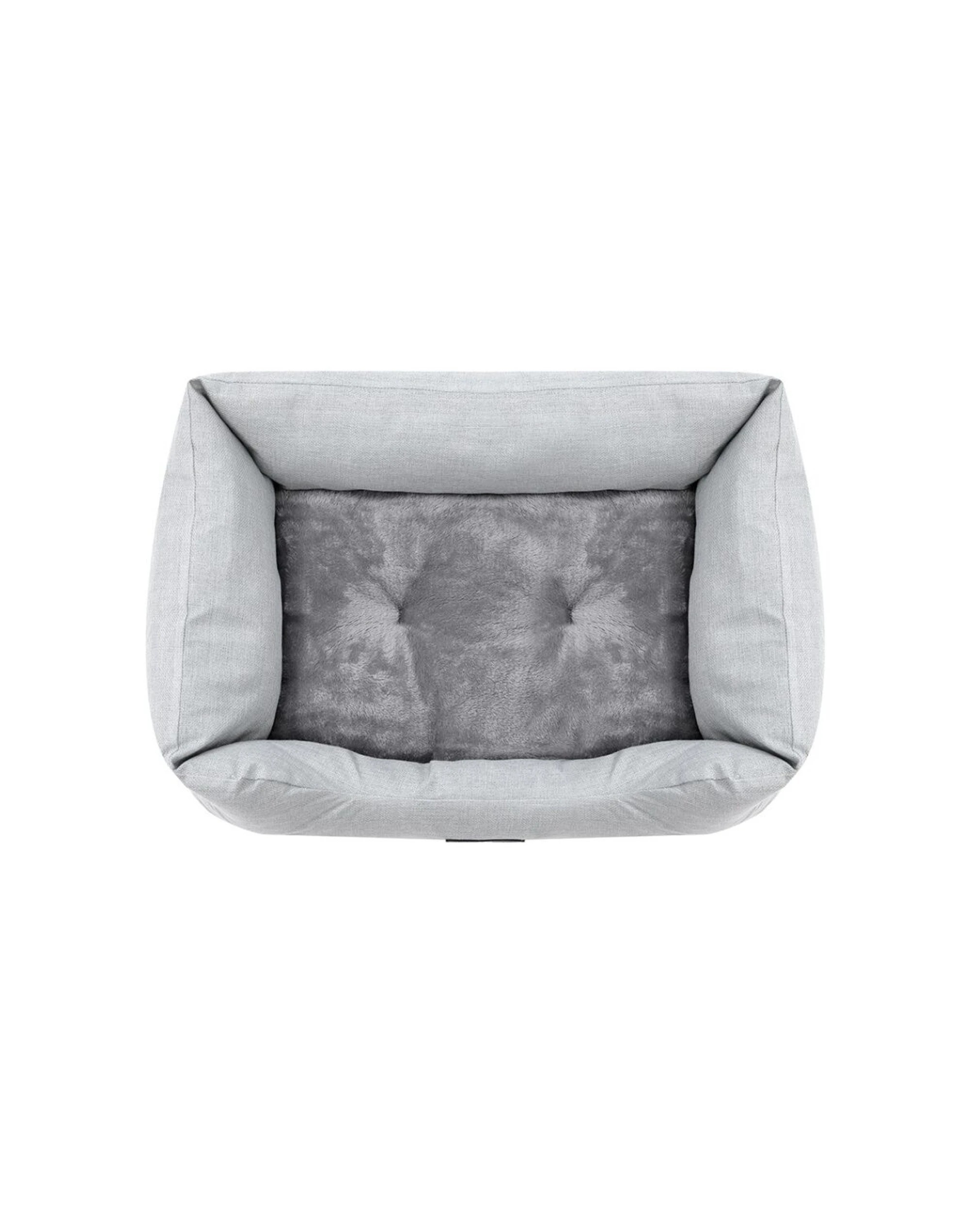 5 Paws And Claws Walled Pet Bed High Walls Plush Non Slip Medium 70x50x21cm - Grey, 5 of 7