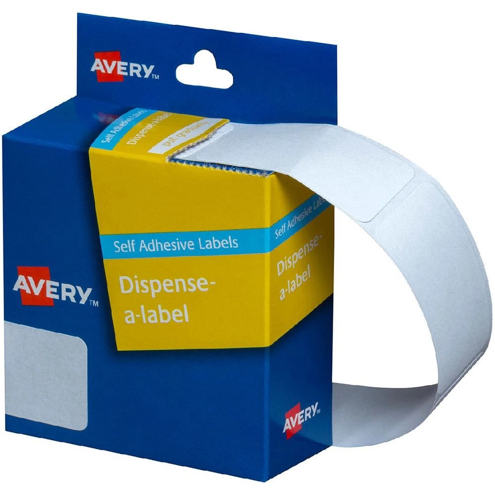 1 Avery Dispenser Labels Rectangle 49 x 24mm White 325 Pack, 1 of 2