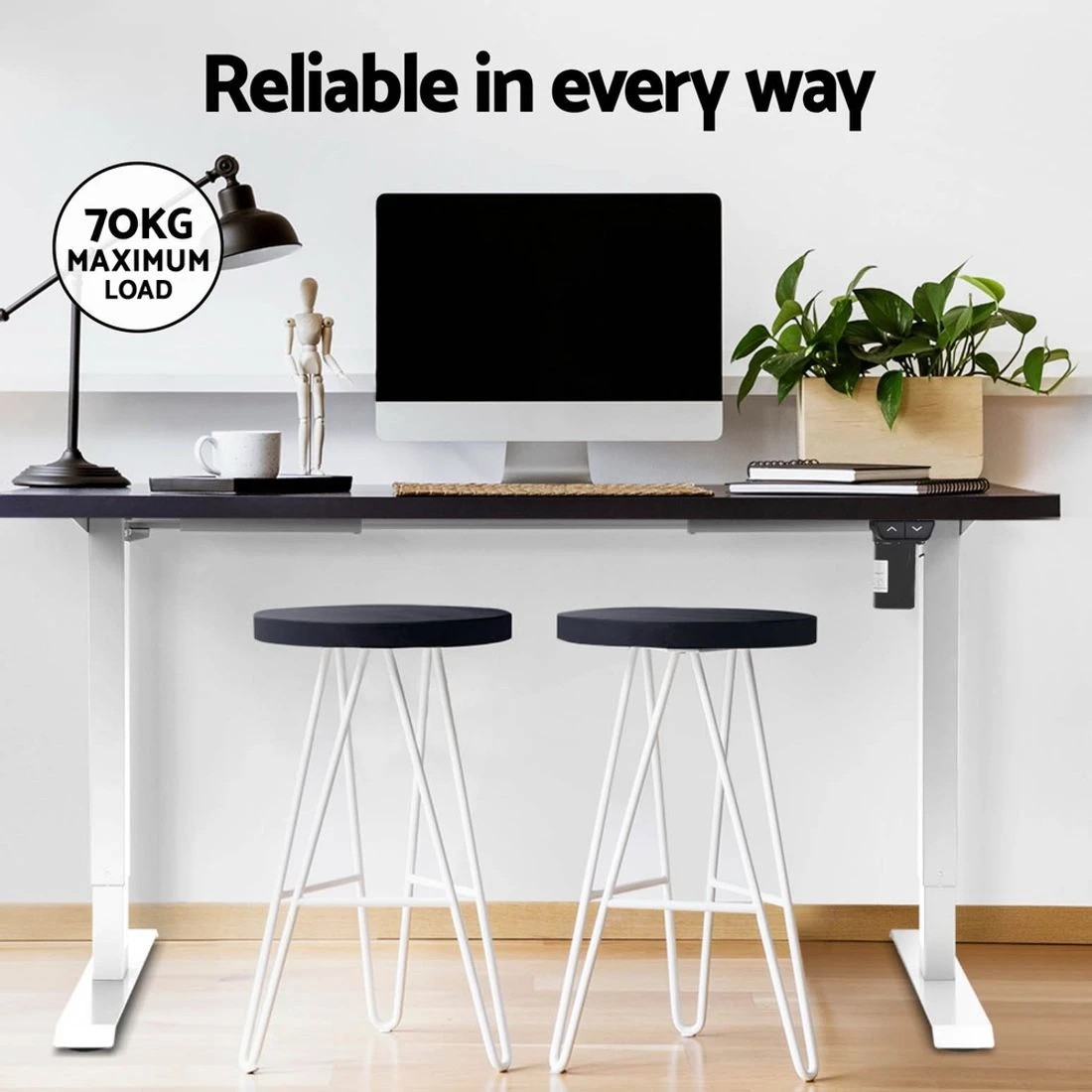 6 Artiss Standing Desk Motorised Sit Stand Desks - Black, 6 of 6