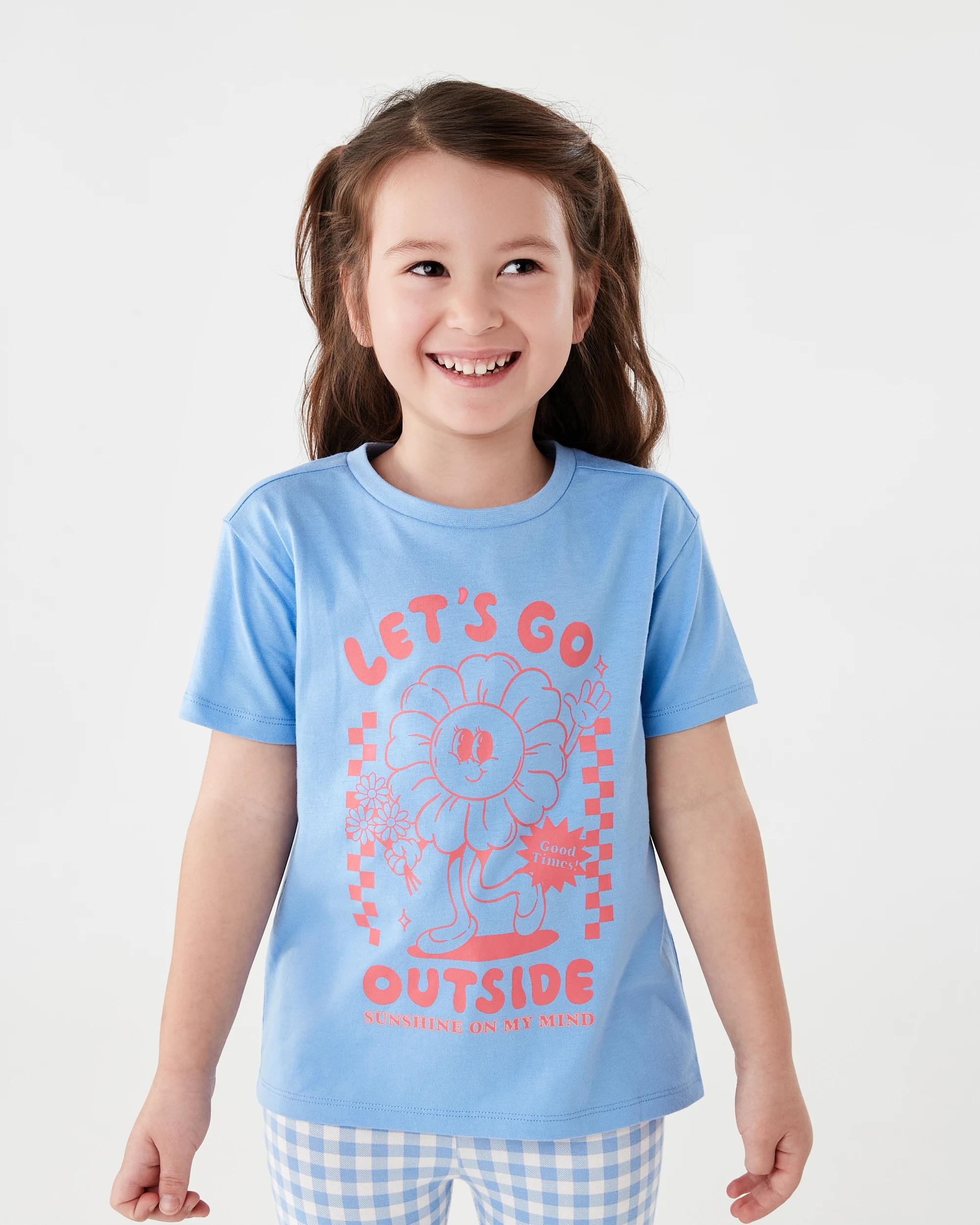 1 Print T-shirt Blu Floral, 1 of 7