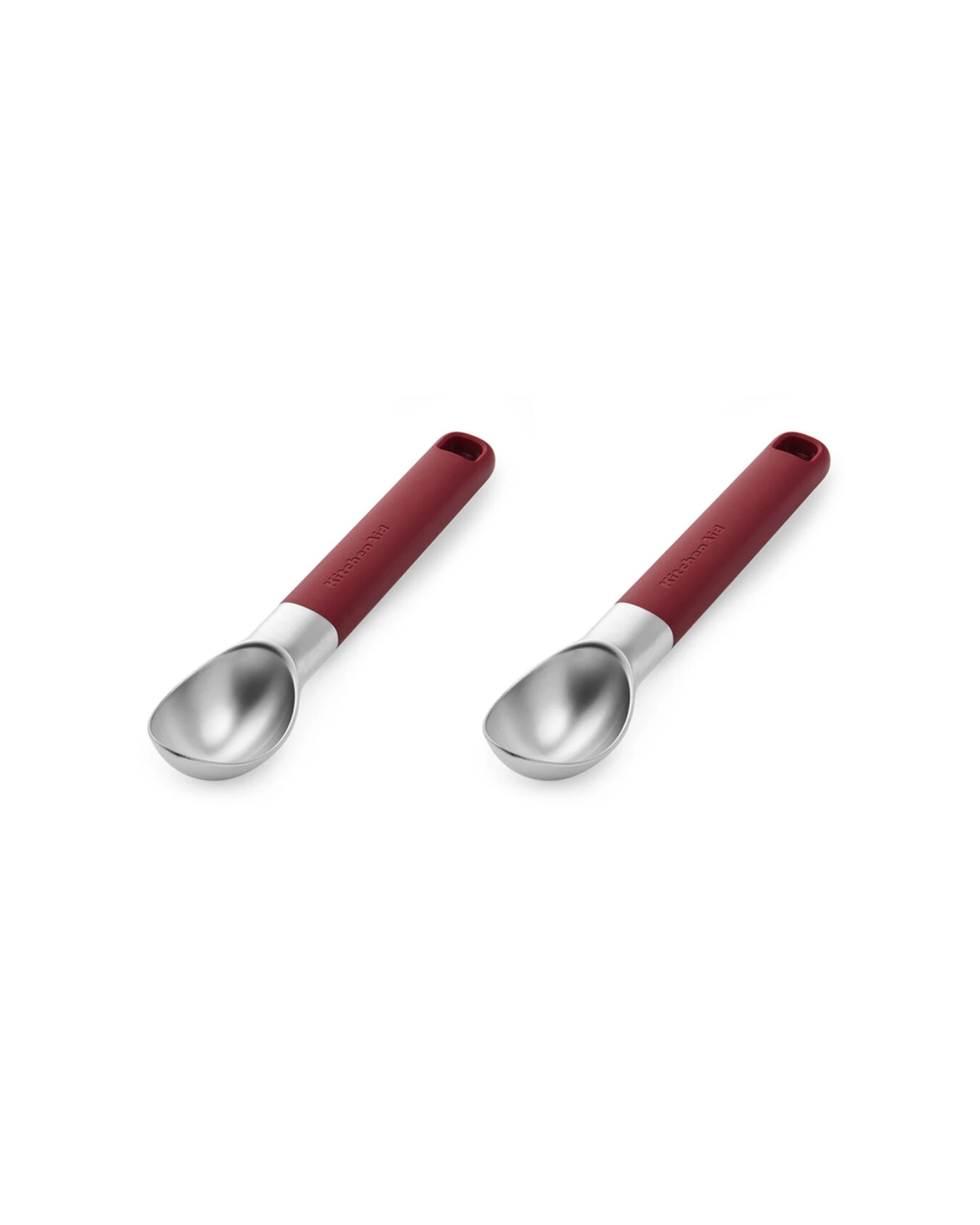 1 KitchenAid 2PK Classic Metal Ice Scooper Ergonomic Handle Dishwasher Safe Kitchen Utensil - Red, 1 of 6