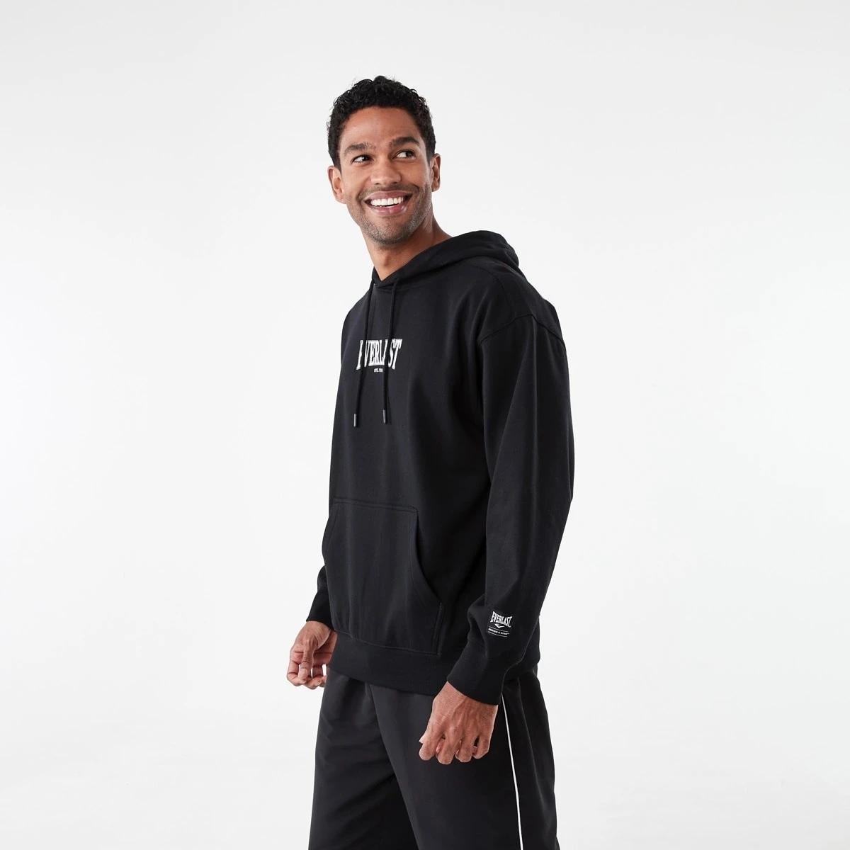 2 Everlast Mens Oversized Hoodie EVERLAST BLACK, 2 of 9