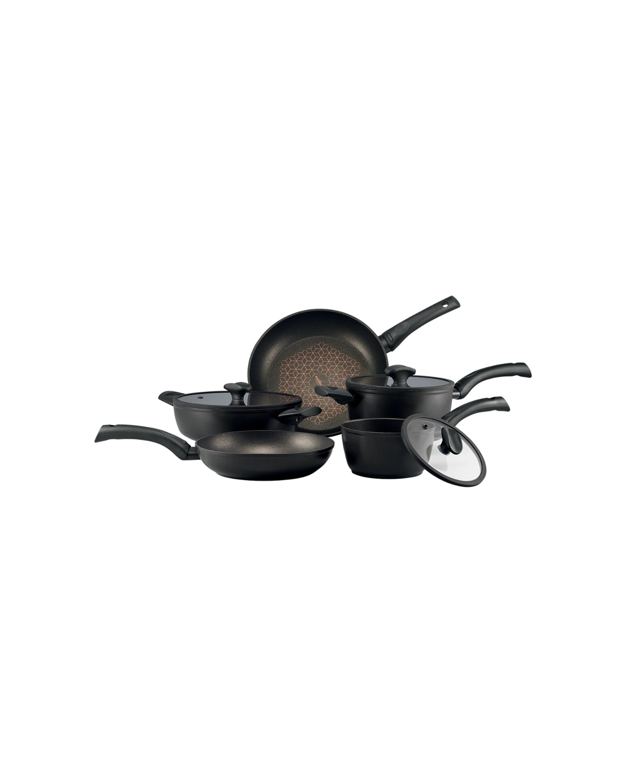 1 ESSTEELE 5pc Per Salute Non-Stick Saucepan Skillet Saute Cookware Set - Black, 1 of 4