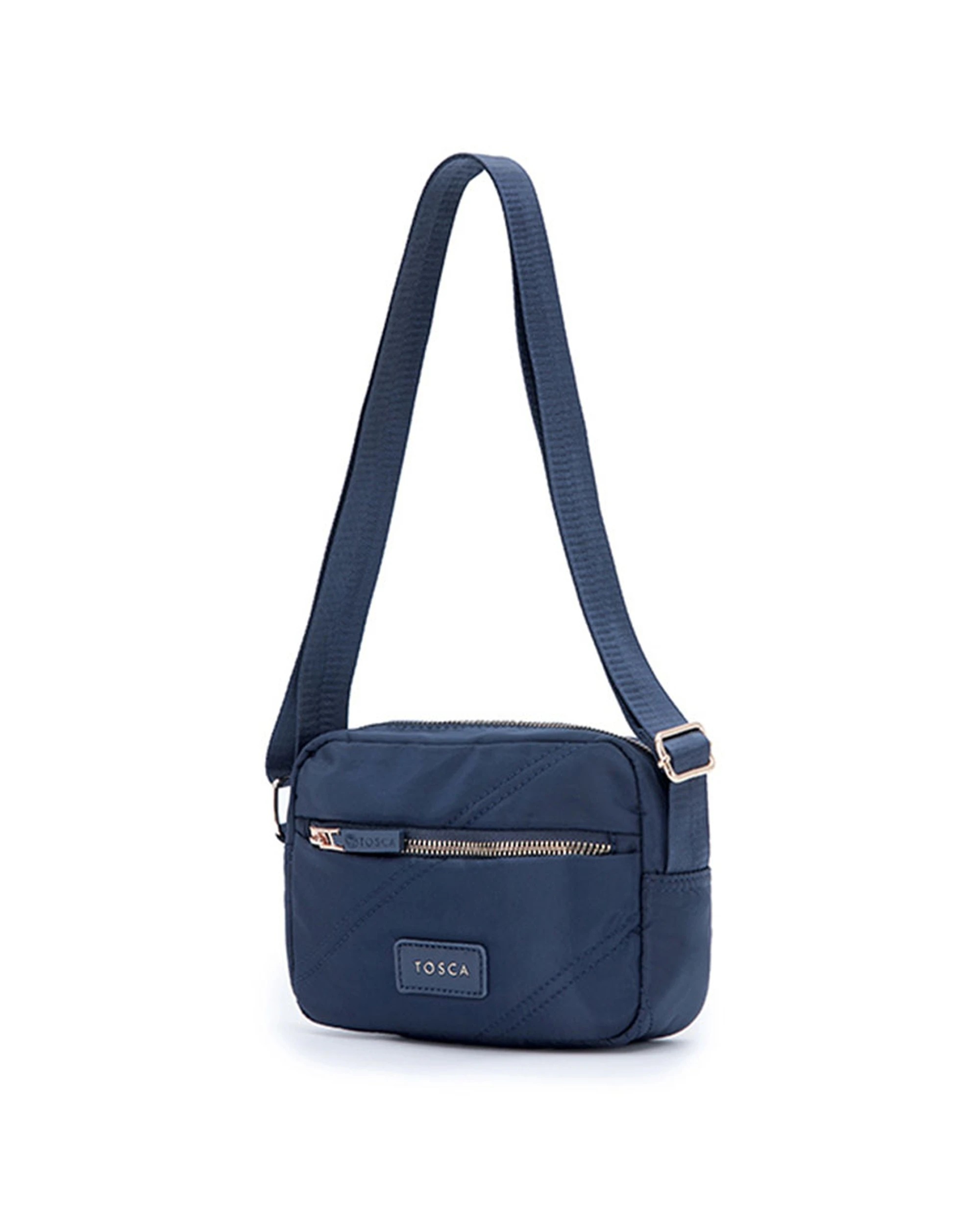 1 Tosca Vegan Compact Minimalist Shoulder Bag - Blue, 1 of 3