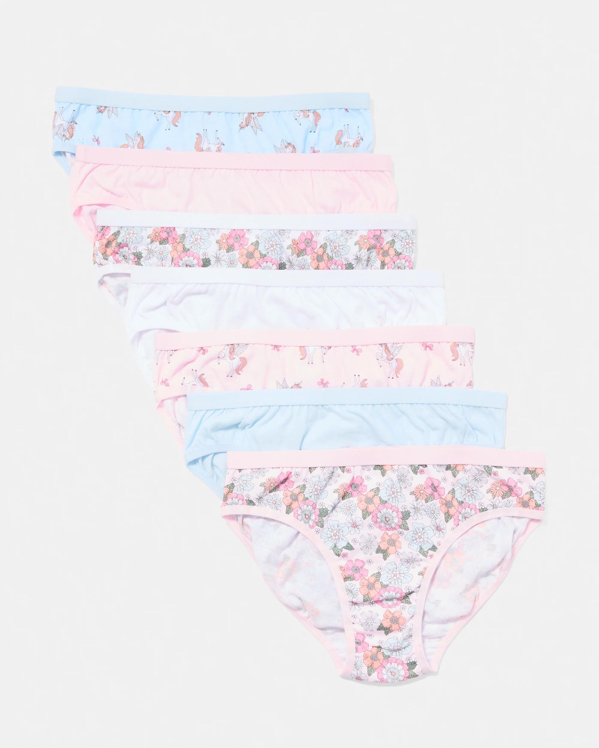 1 7 Pack Print Briefs UNICORN BLOOM, 1 of 10