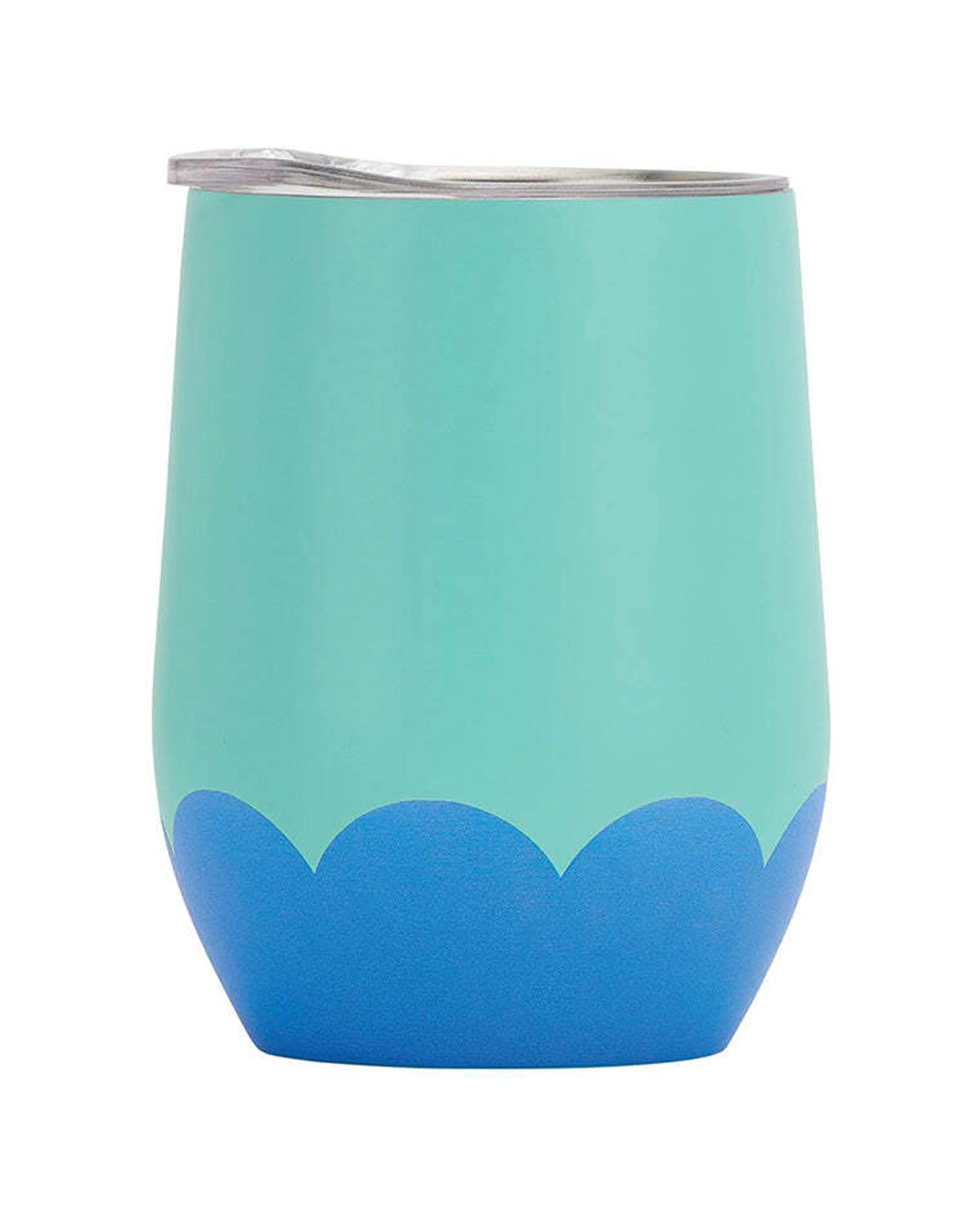 1 Annabel Trends 295ml Stainless Steel Wave Wine Tumbler Double Walled Aqua - Blue, 1 of 1