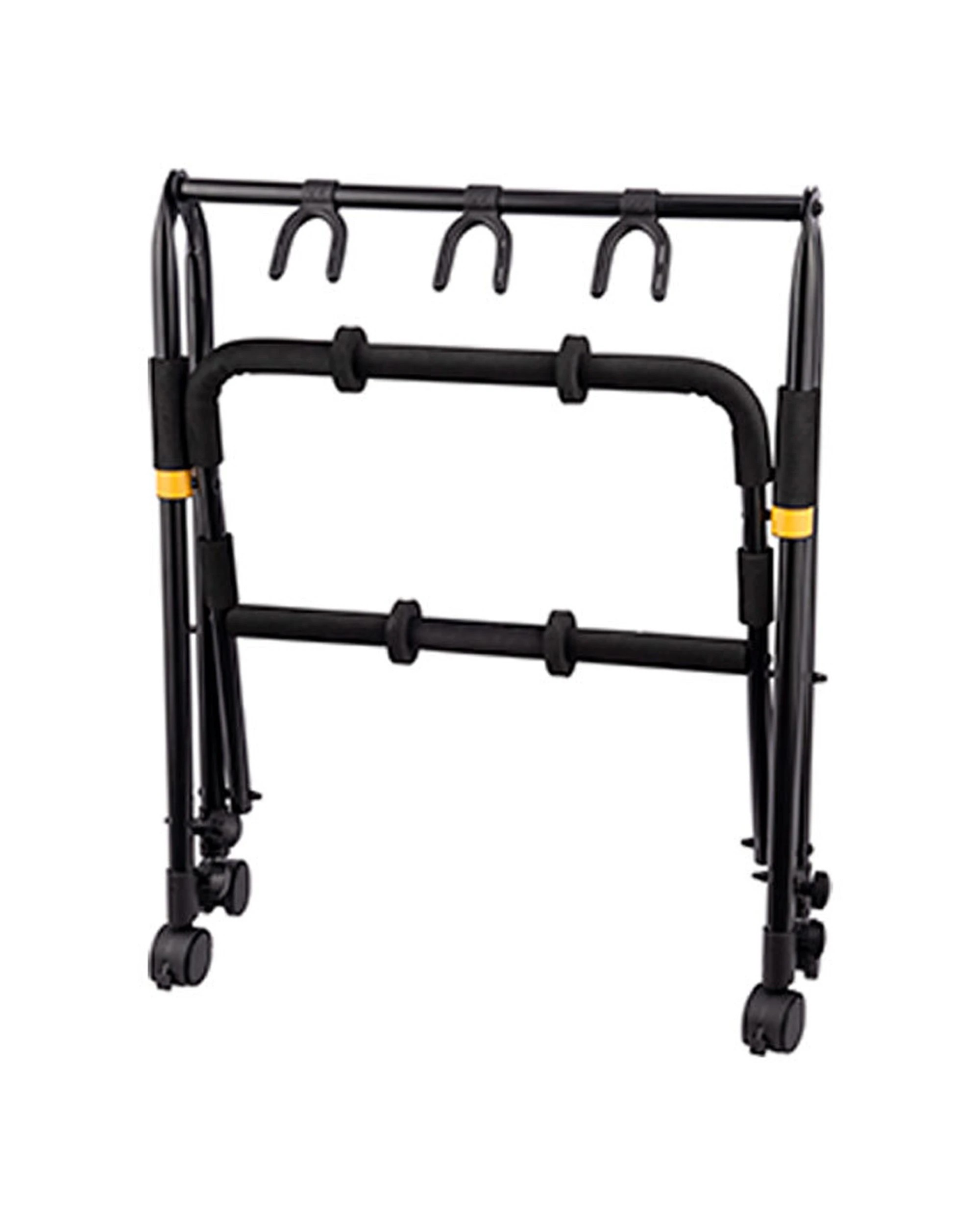 3 Hercules Plus Expandable Multi-Rack For Guitar & Bass With Caster Wheels - Black, 3 of 4