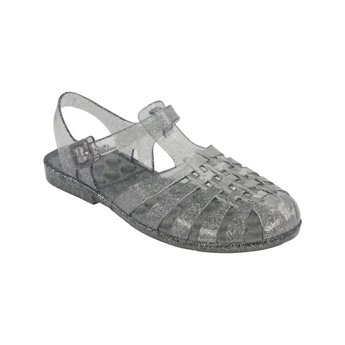 1 Senior Jelly Sandals BLACK GLITTER, 1 of 4