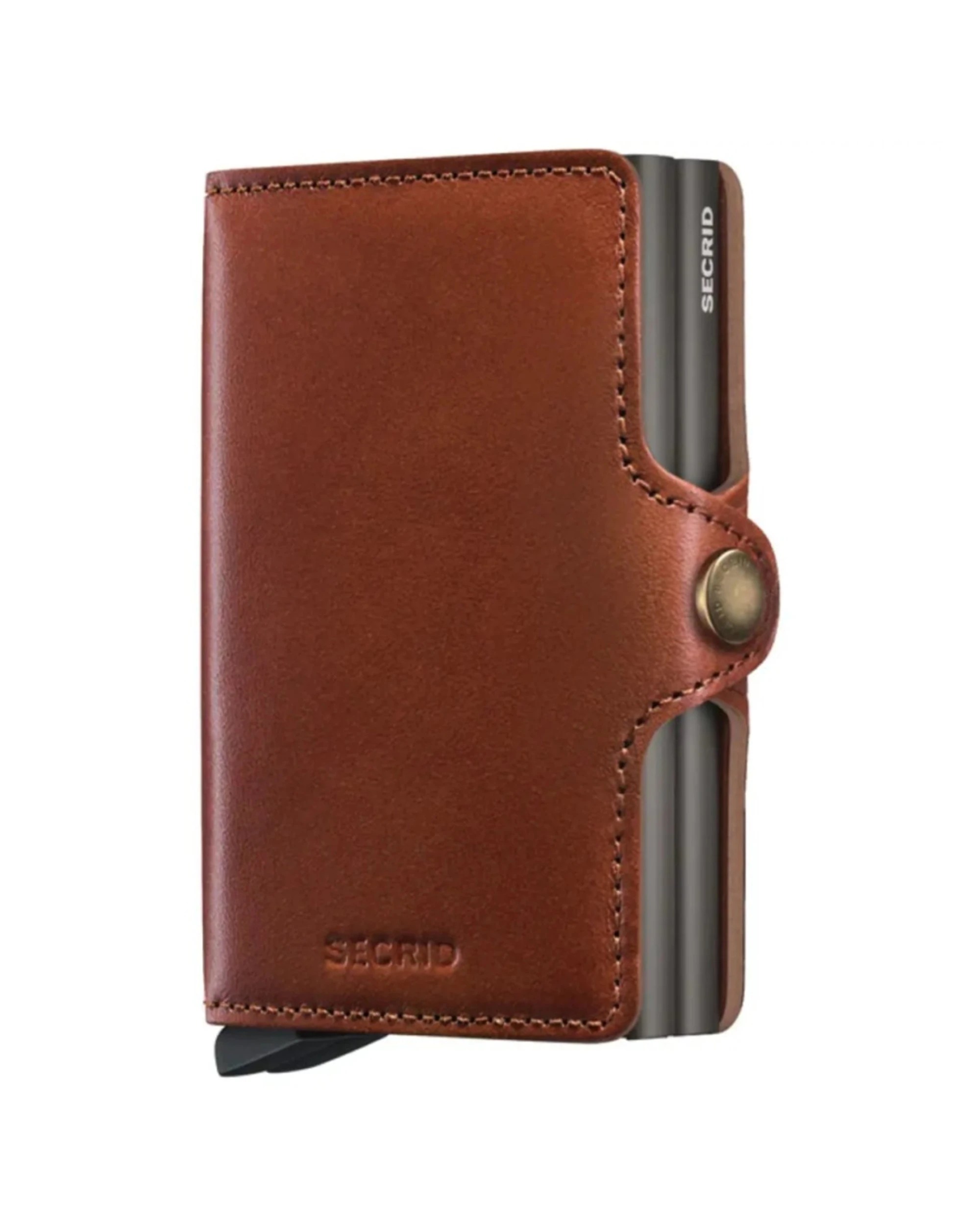 1 Secrid Twinwallet Compact RFID Travel Wallet Leather Texano Saddle - Brown, 1 of 5