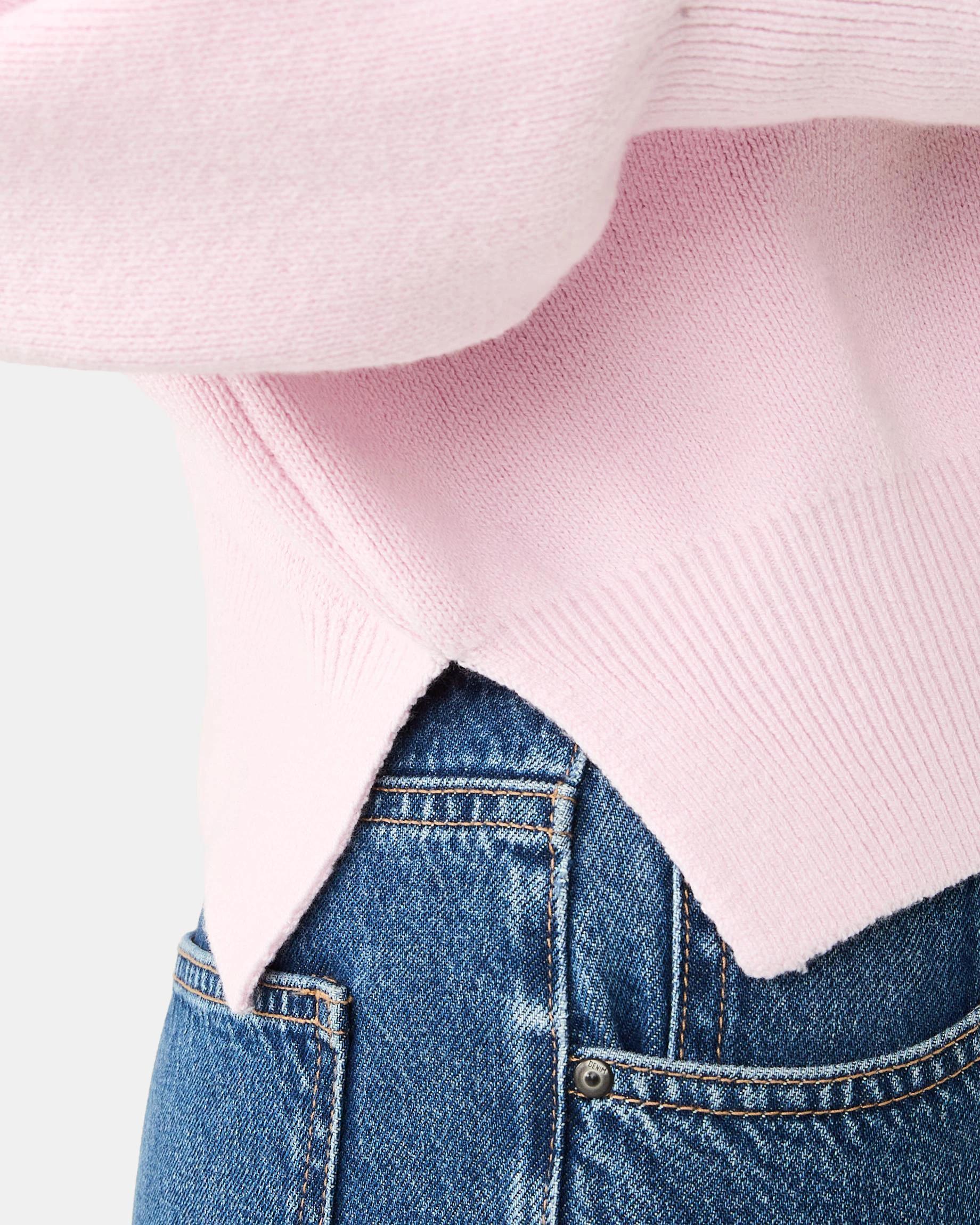 7 Oversized Crew Neck Jumper Bllet Pink, 7 of 7