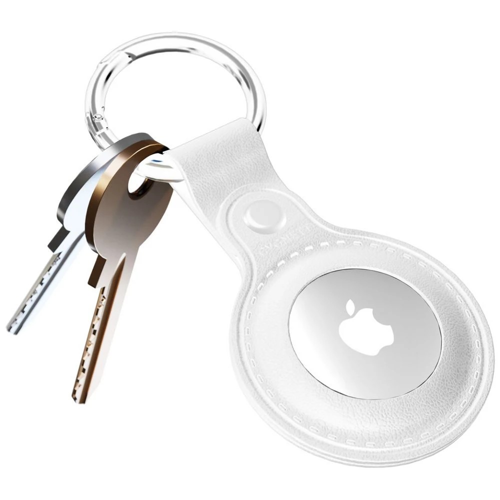 2 Cygnett StyleTrack Leather AirTag Case White, 2 of 4