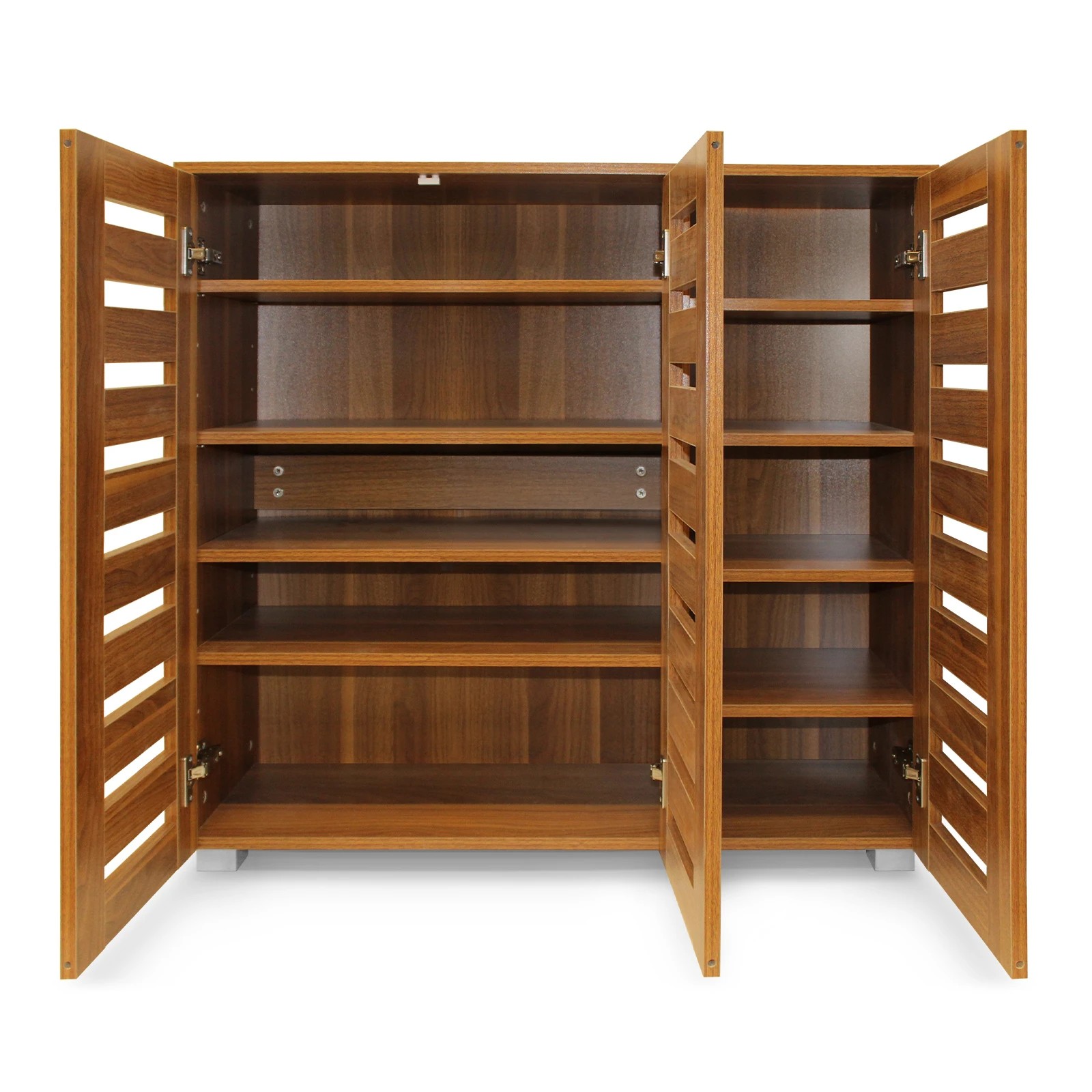 6 Ausway Wooden Shoe Storage Cabinet Shoe Rack Shelf Organiser for 30 Pairs Shoes Oak Colour, 6 of 8