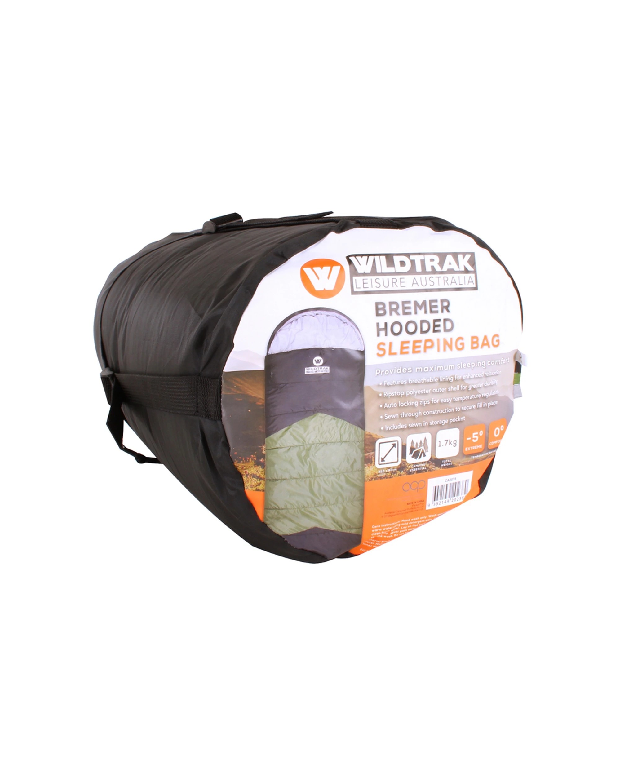 3 Wildtrak Bremer Hooded Sleeping Bag With Sewn-In Pocket - Ripstop Shell - Multi, 3 of 3