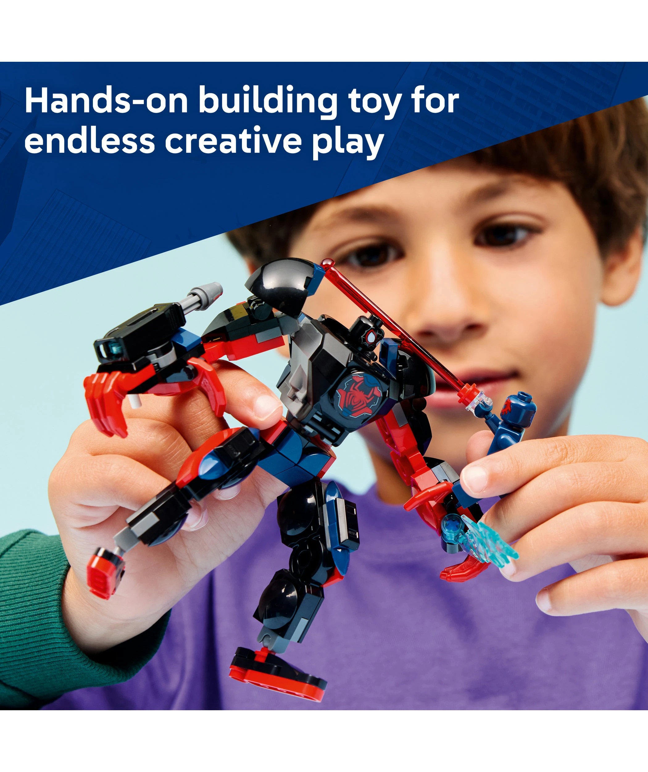 5 LEGO Super Heroes Miles Morales Mech vs. Spider-Man 2099 76337, 5 of 10