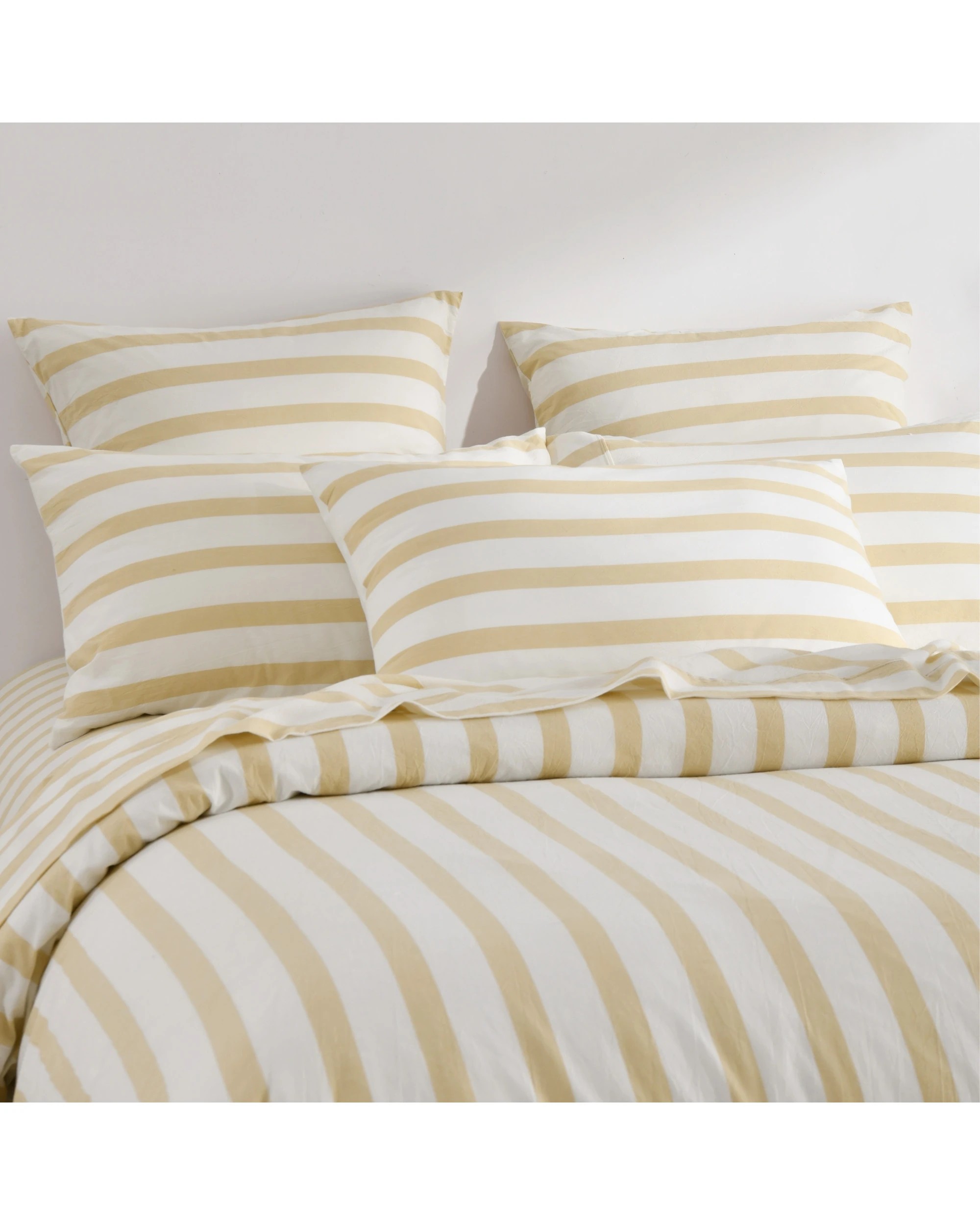 6 Dreamaker Cove Yarn Dyed Washed Cotton Striped Sheet Set - Queen Bed - Sand, 6 of 7