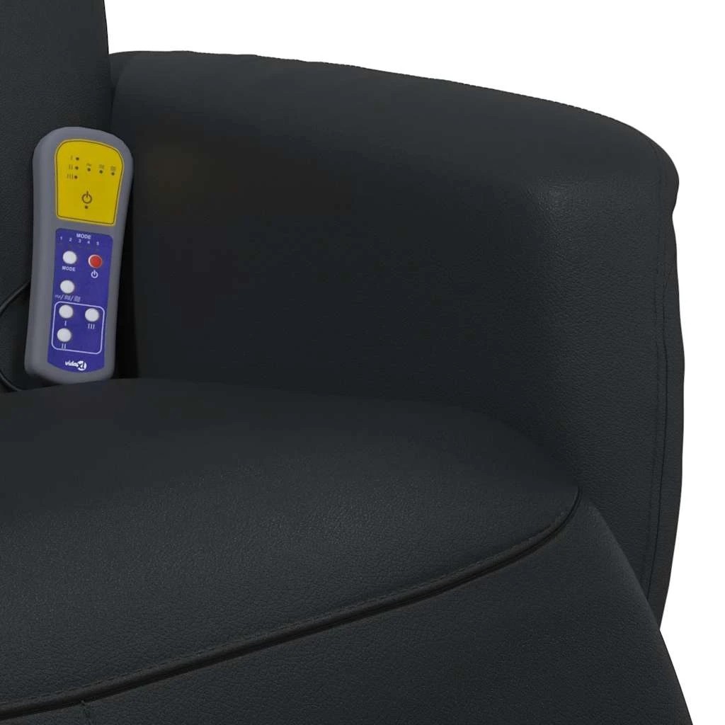 9 vidaXL massage recliner chair Adjustable Armrests - Black, 9 of 9