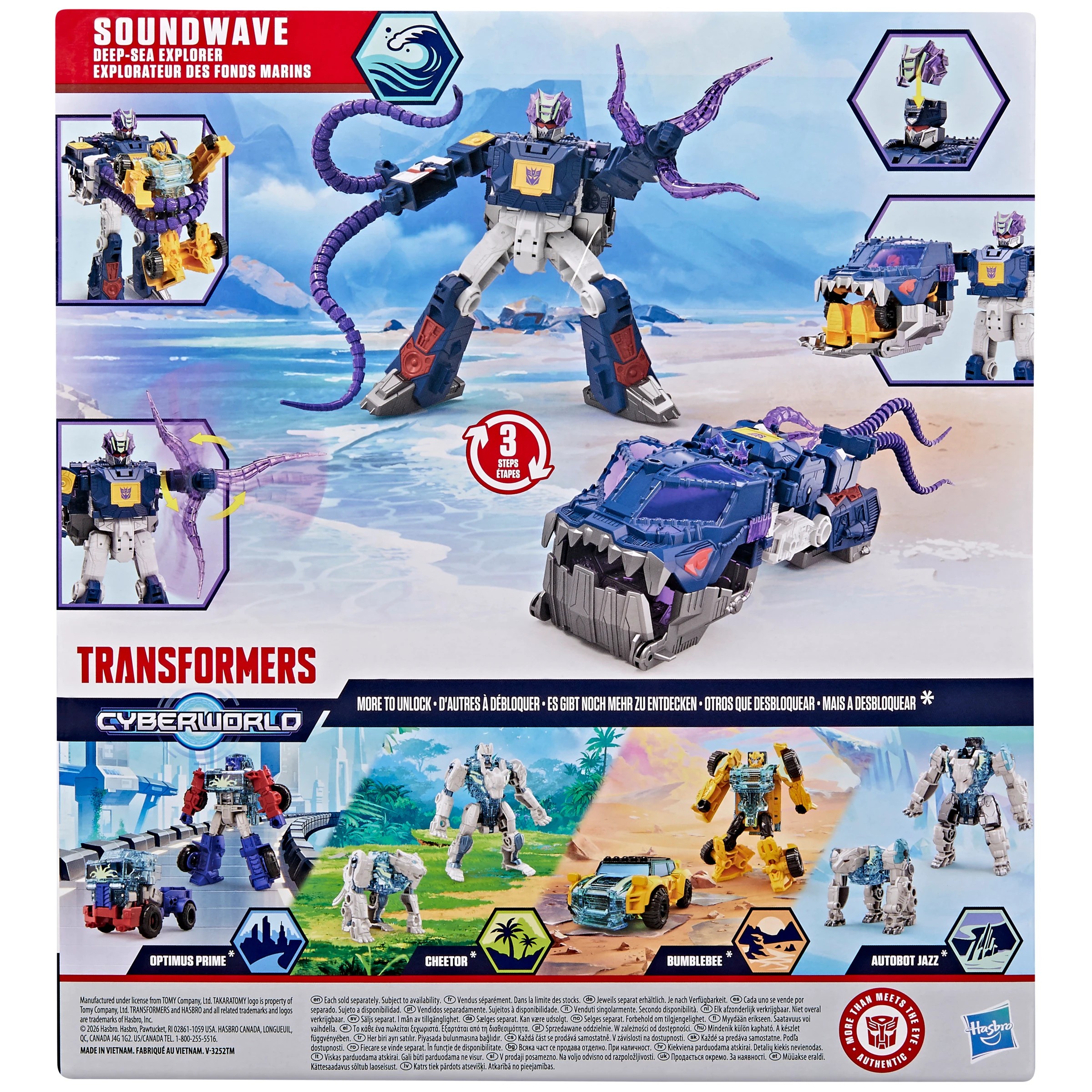 2 Transformers Cyberworld Energon Surge Soundwave Deep Sea Explorer Action Figure, 2 of 4