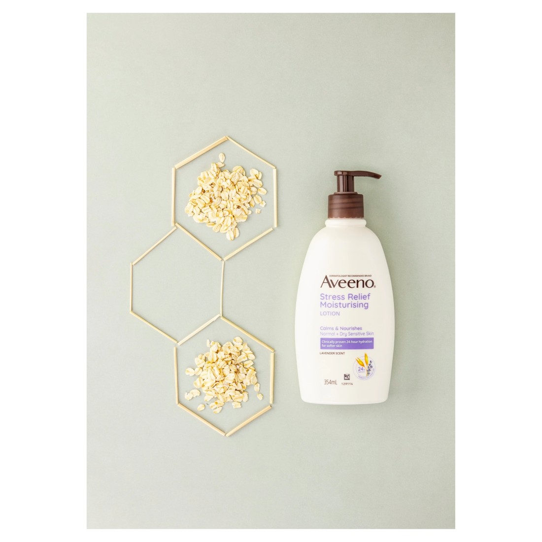 6 Aveeno Stress Relief Moisturising Body Lotion 354ml - Lavender Scent, 6 of 6