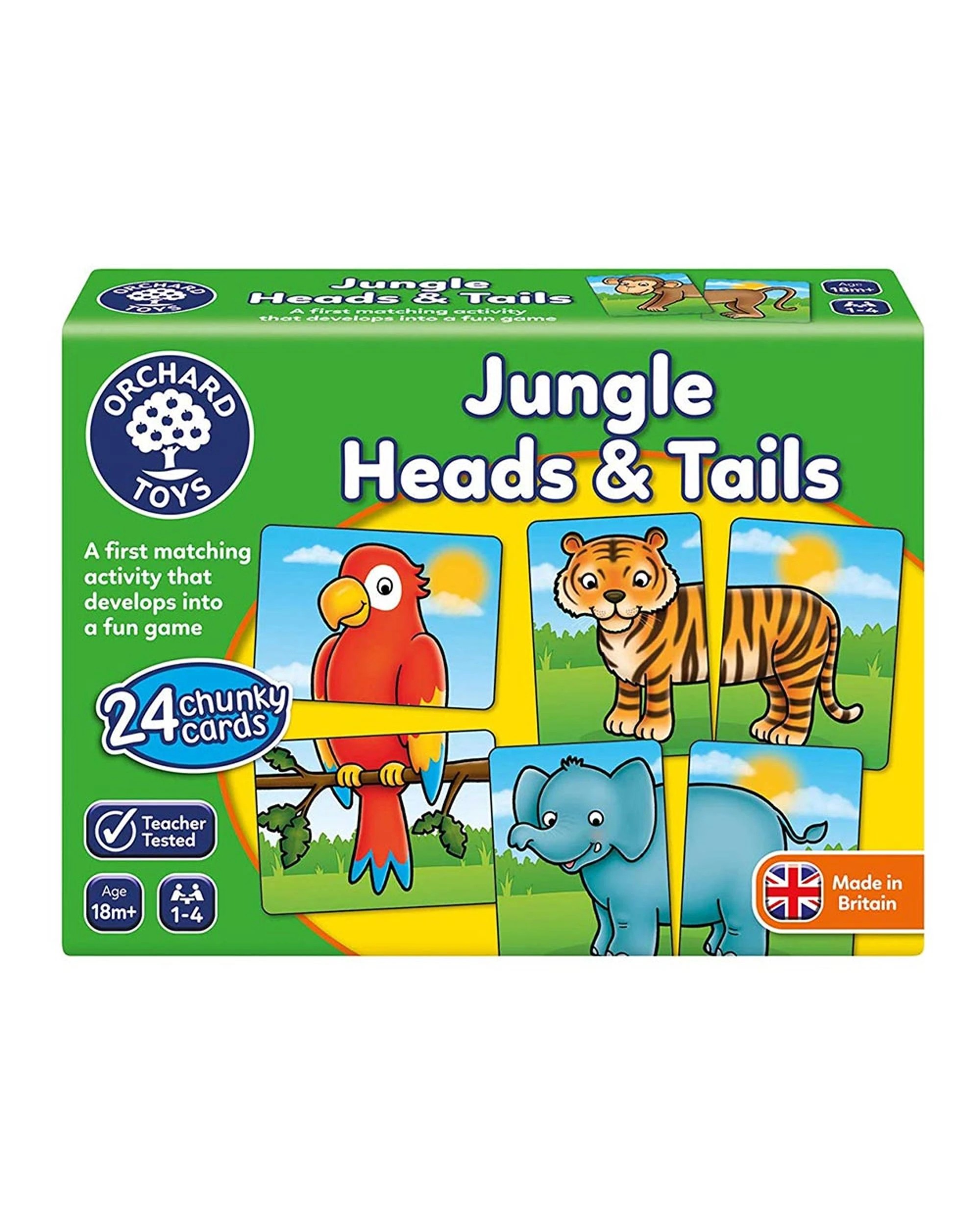 1 Orchard Toys Jungle Heads and Tails Tile Game, 1 of 1