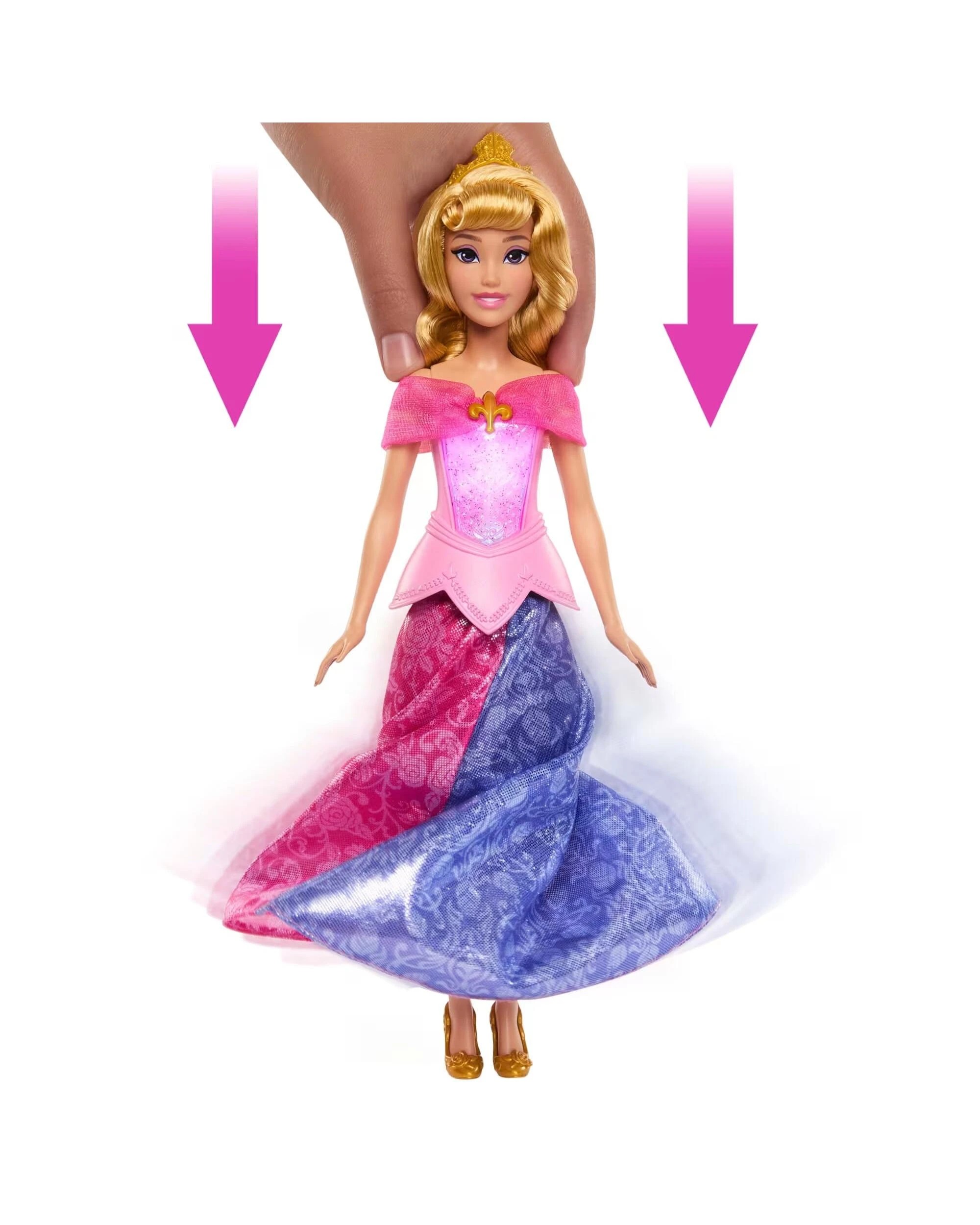 3 Disney Princess Aurora Pink to Blue Dress Doll, 3 of 6