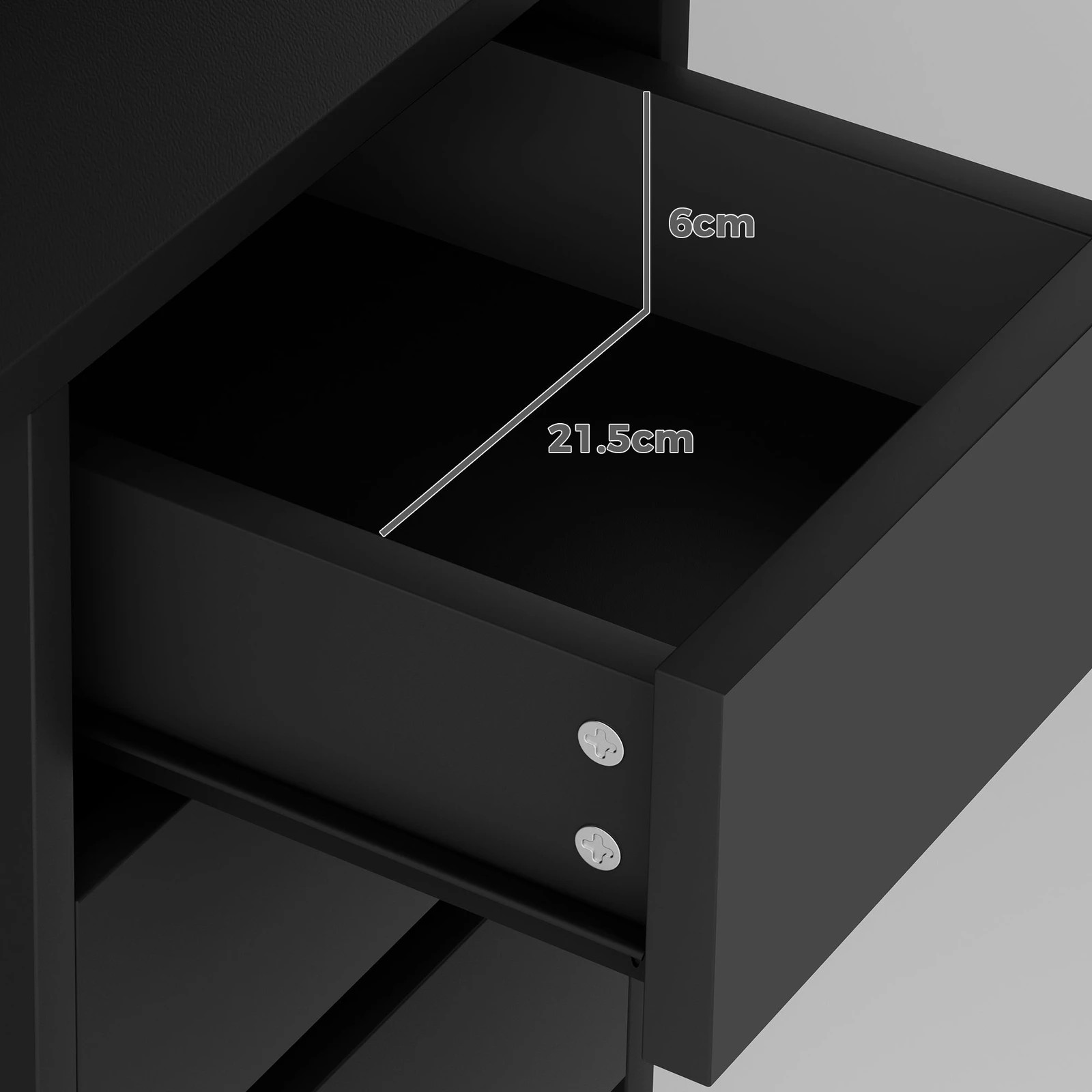 7 Alfordson Dressing Table Stool Set Makeup Tri-fold Mirror Vanity Desk - Black, 7 of 10