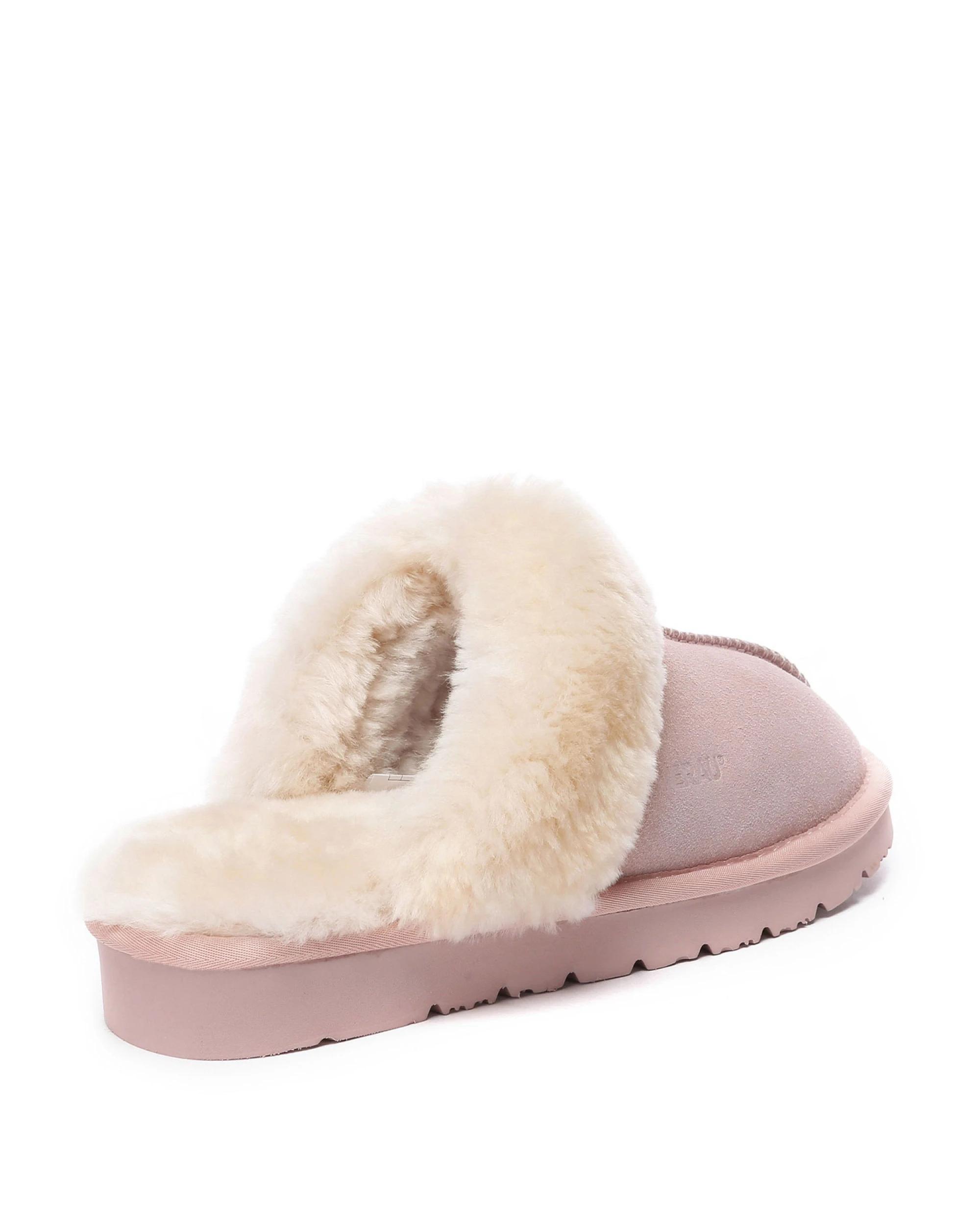 3 Everau Unisex Muffin Slipper Suede PINK, 3 of 5
