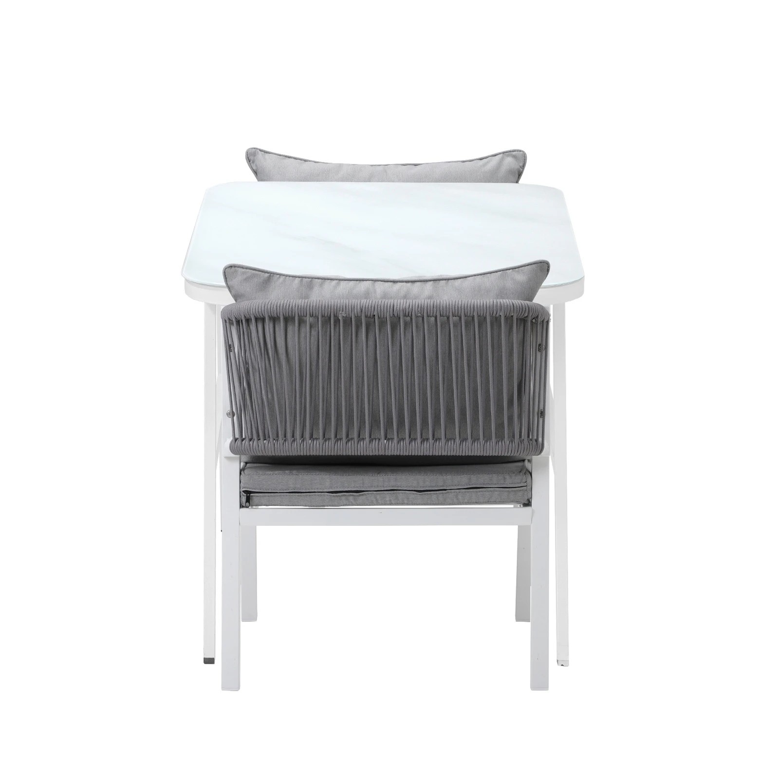 8 Livsip Outdoor Dining Set Marble-style Table Garden Patio Furniture Setting 3pcs
 - Multi, 8 of 10