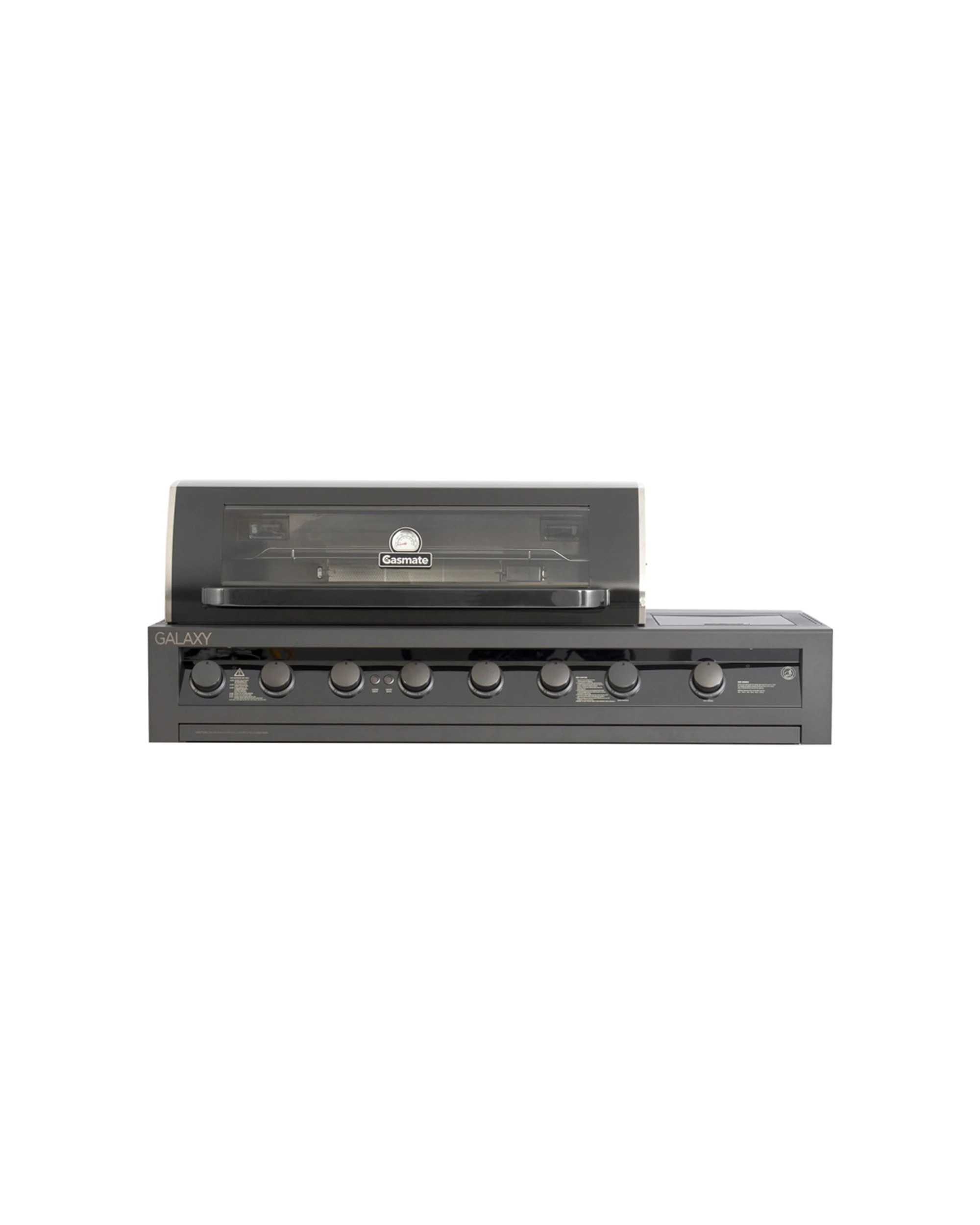 1 Gasmate Galaxy Gen 2 6 Burner Built-In BBQ Propane With Side Burners - Black, 1 of 9