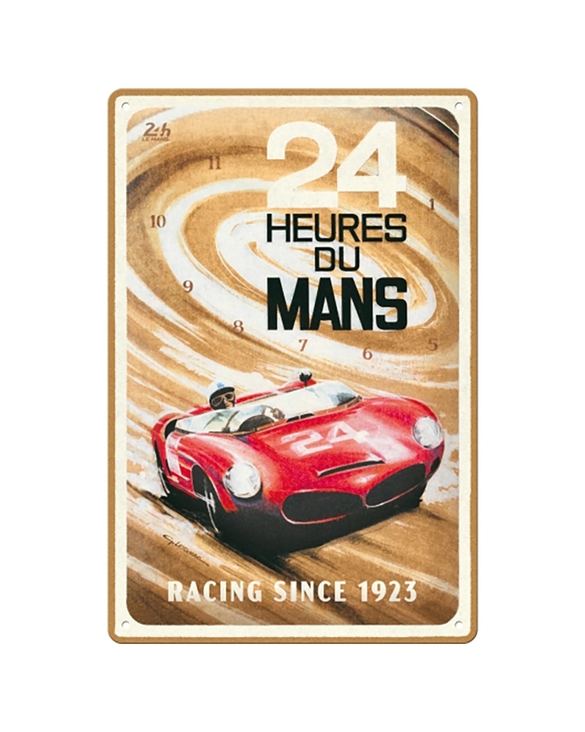 1 Nostalgic-Art Medium 20x30cm Metal Wall Art Sign Plaque - 24h Le Mans Red Car 1963 - Multi, 1 of 1