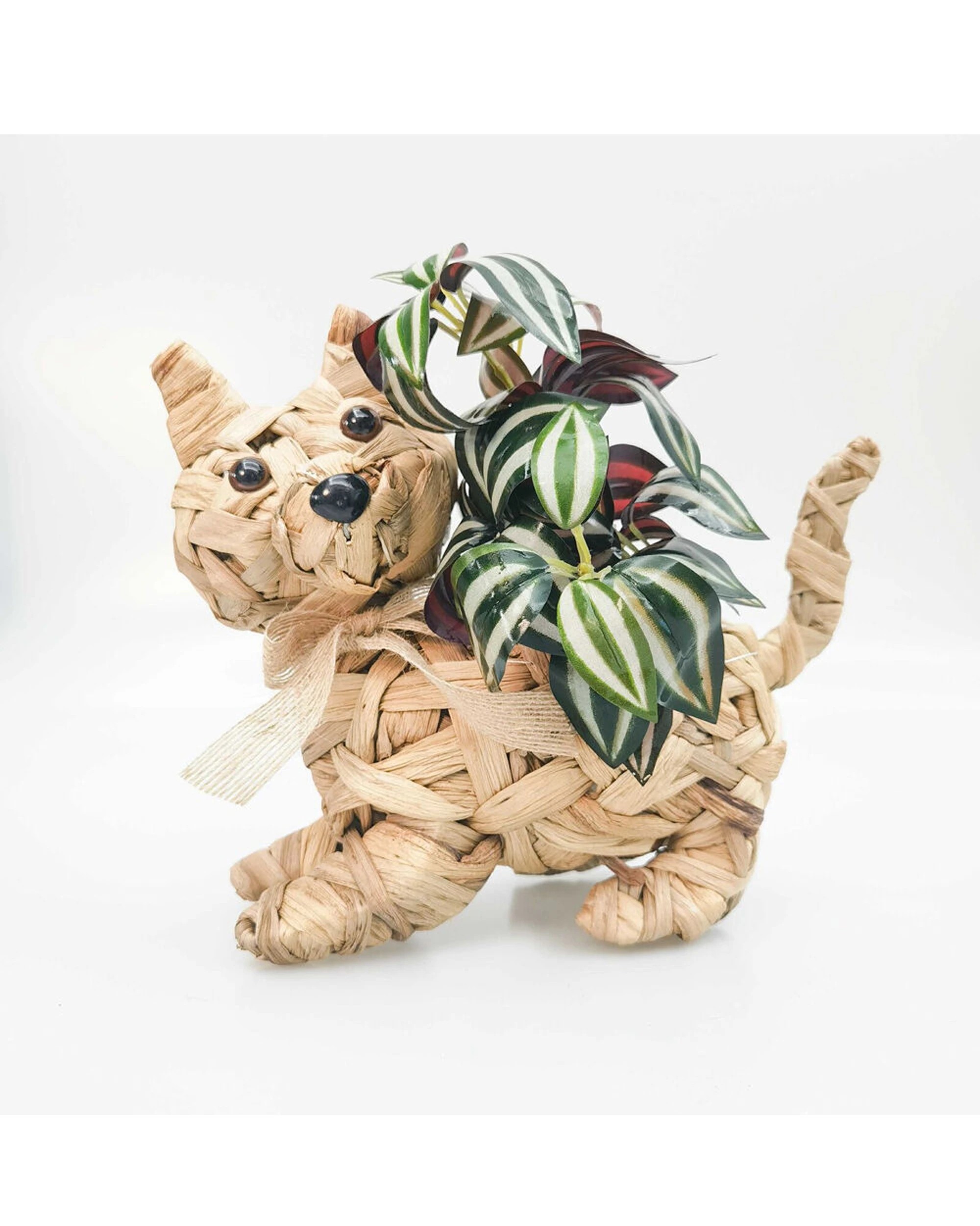 3 Urban Coconut Fibre Woven Cat Outdoor Planter Pot Material Indoor Outdoor Use 25cm - Natural, 3 of 3