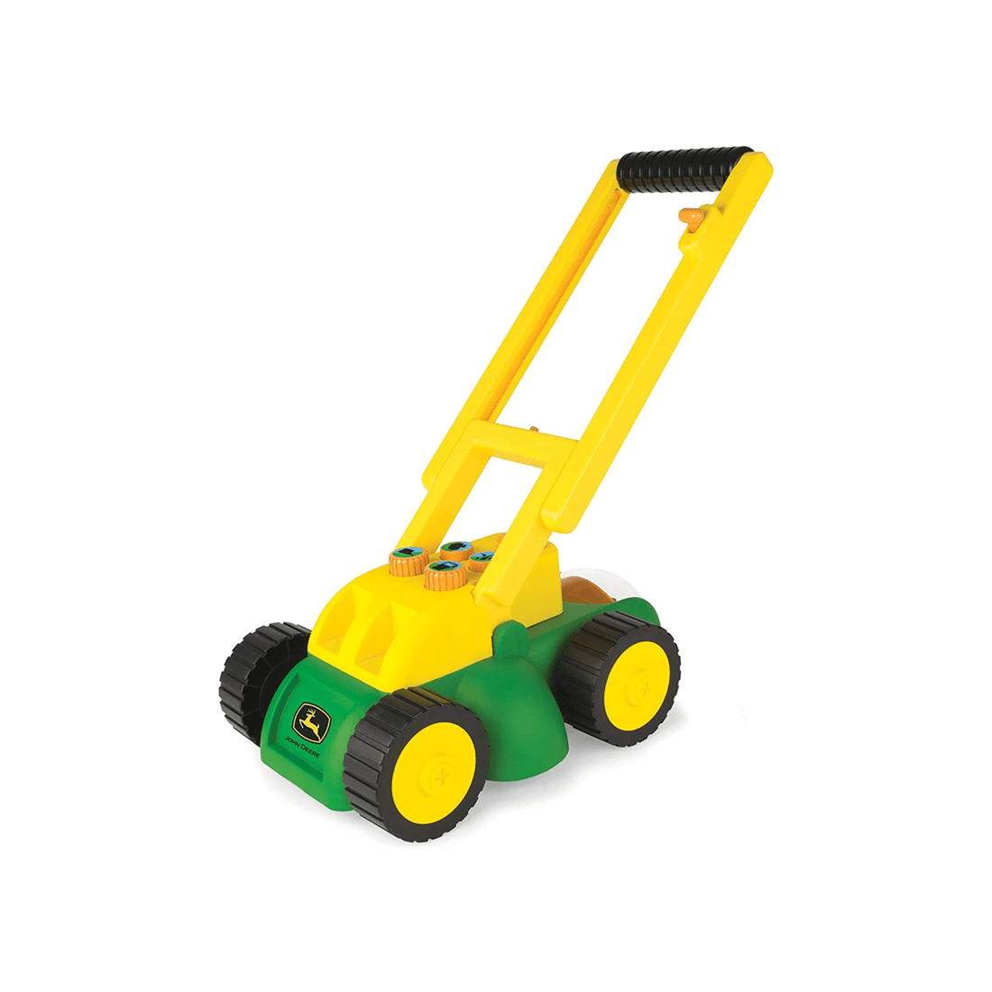 1 John Deere Kids Lawn Mower Toy With Sound Effects And Fold-down Handle - Green, 1 of 4