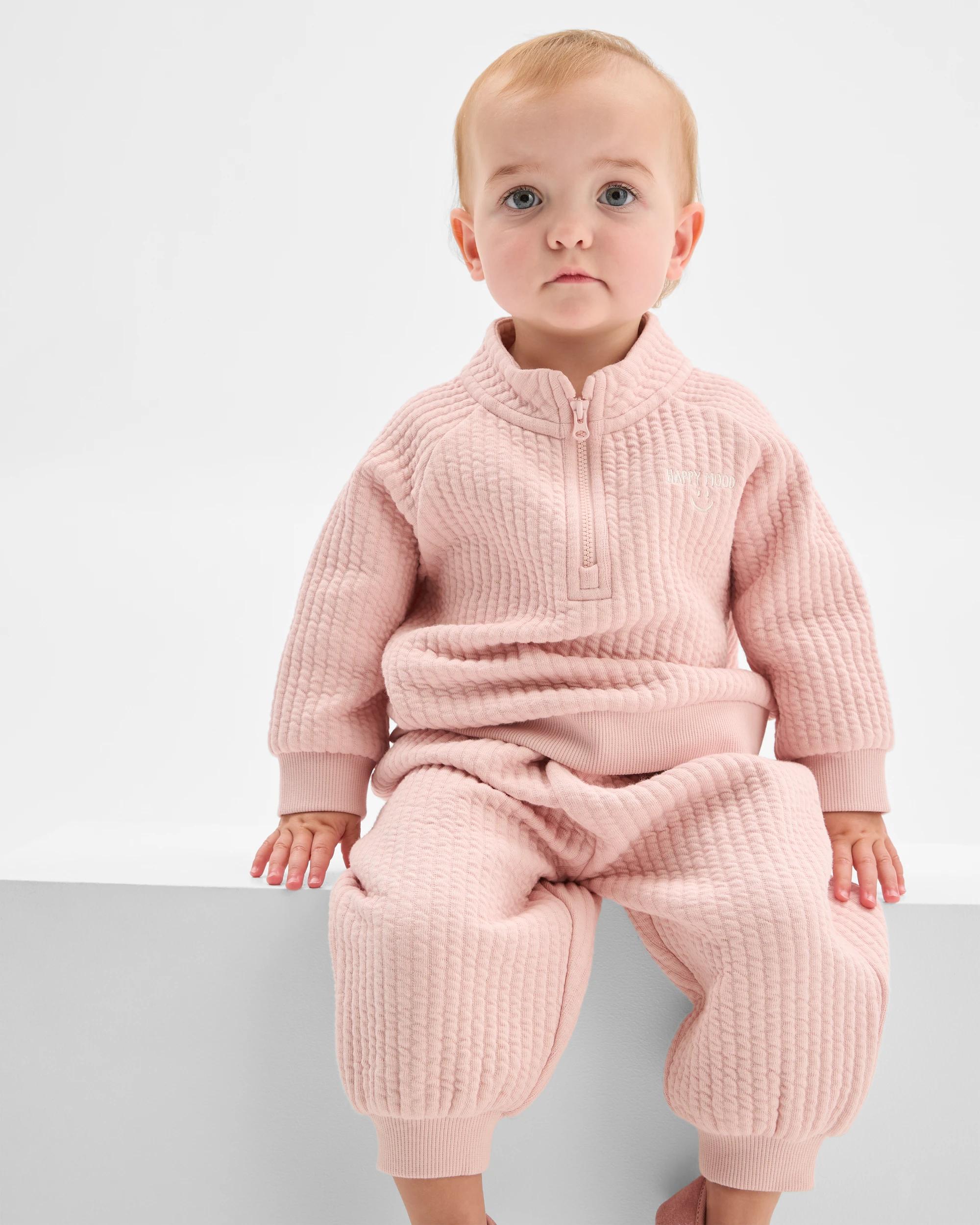 2 Target Baby Baby Organic Cotton Quilted Fleece Trackpants LOTUS, 2 of 5