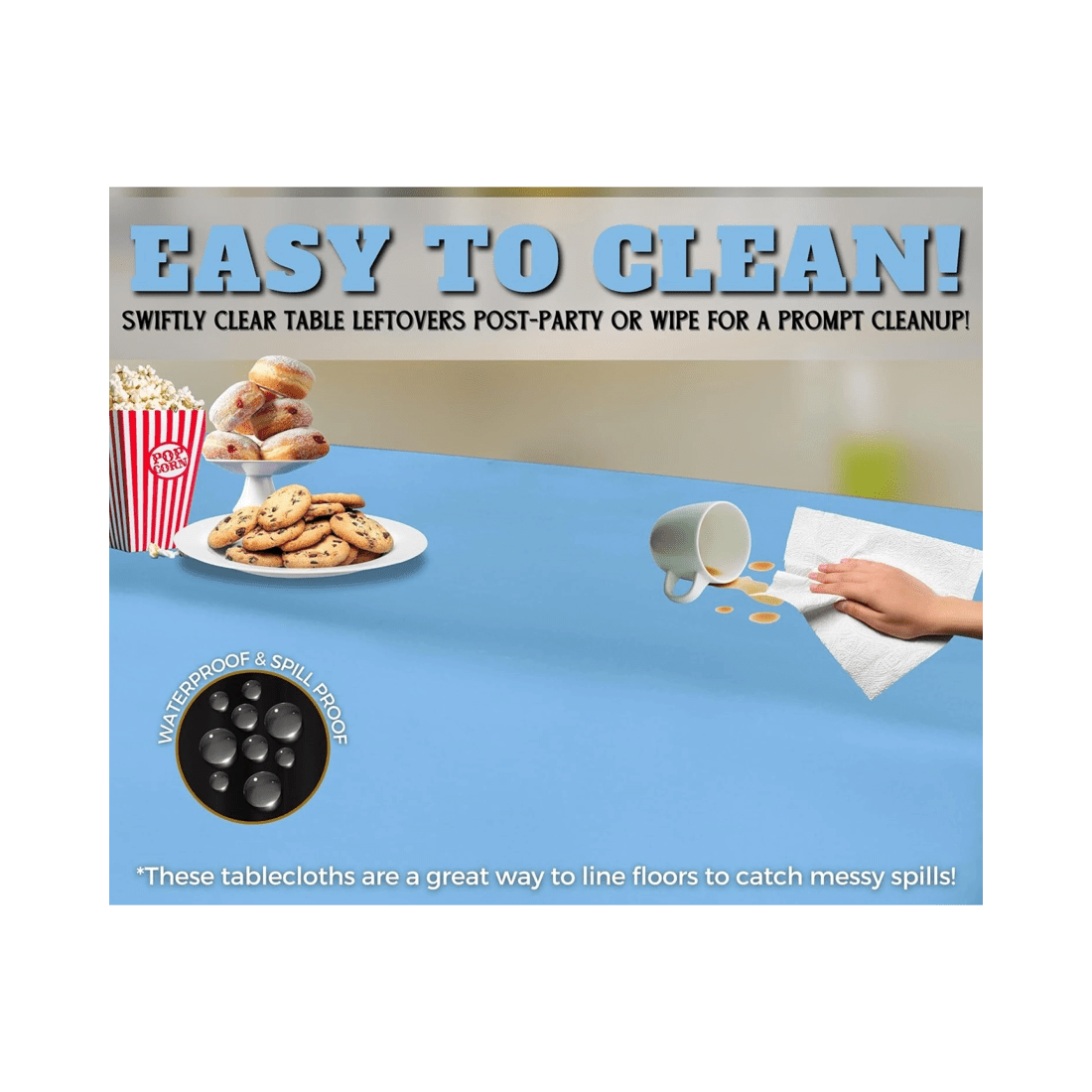 4 BR Home Reusable and Washable Table Cloth for Christmas Parties, 137cm x 274cm, 4 of 6