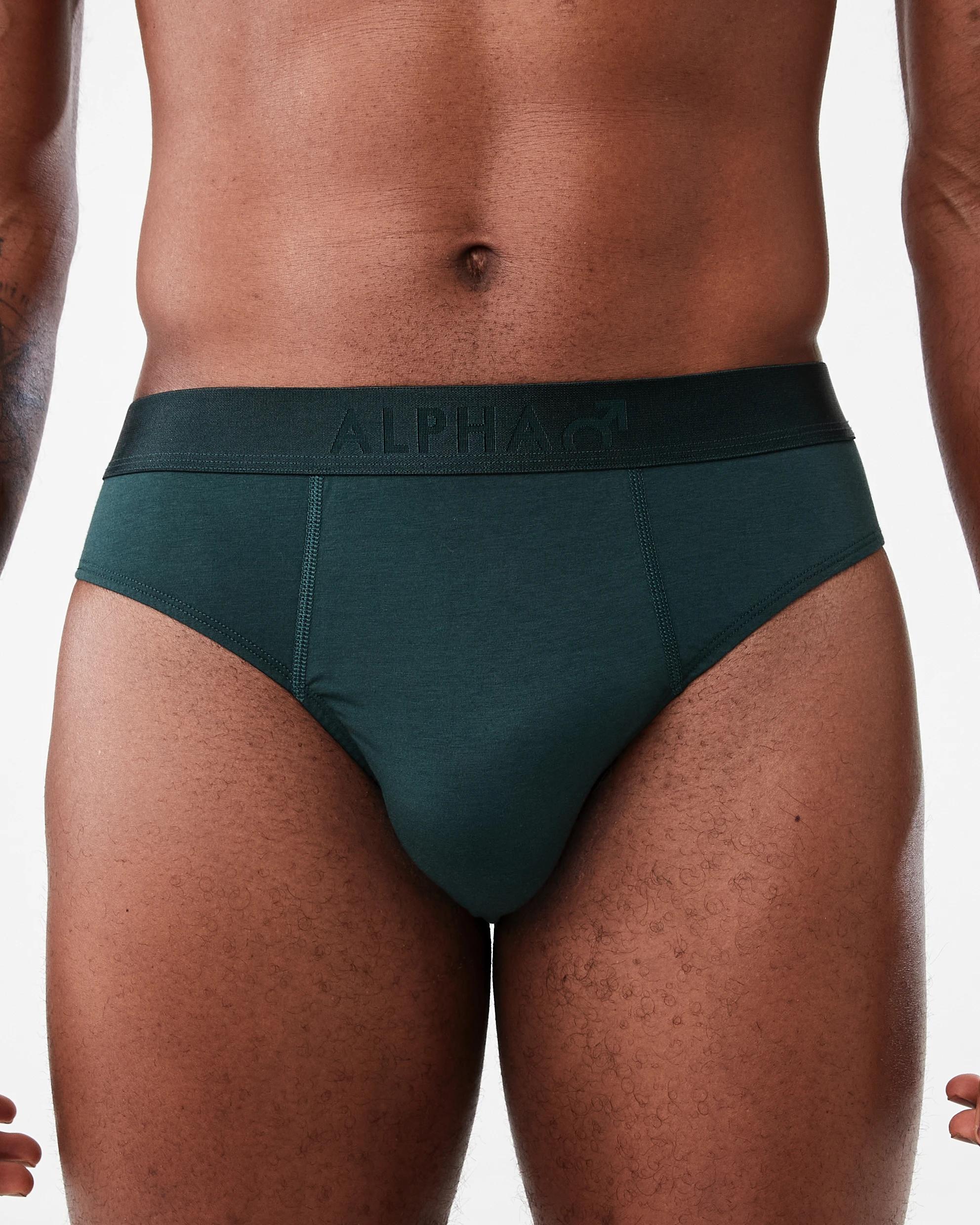 3 3 Pack Cotton Modal Briefs Forest, 3 of 7