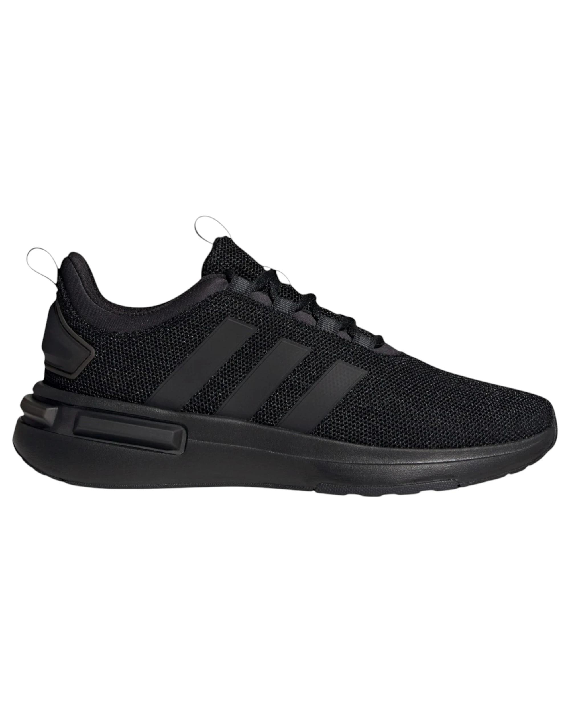 3 Adidas Mens Racer TR23 Triple Black Athletic Running Shoes BLACK, 3 of 8