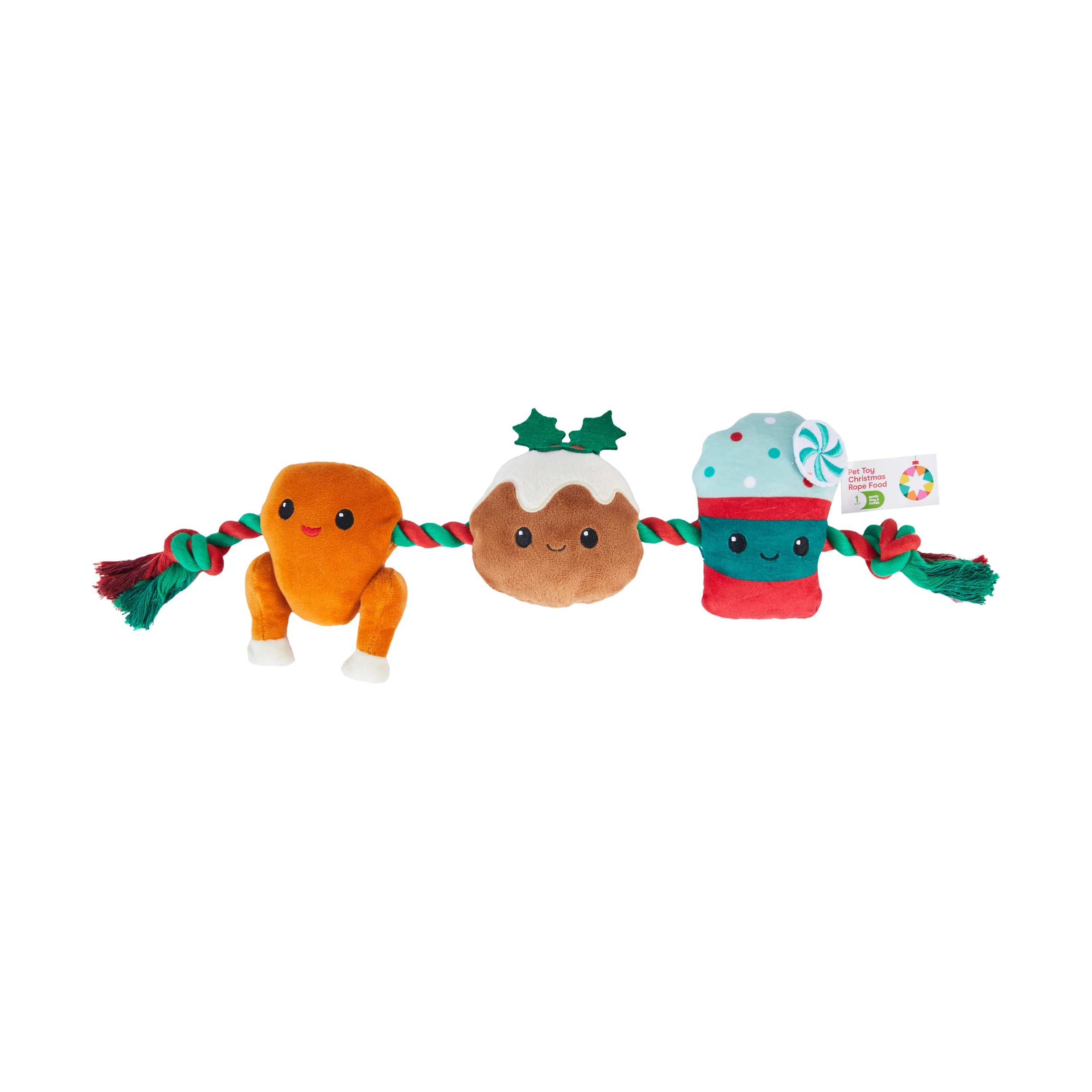 4 Christmas Pet Rope Toy Food, 4 of 5