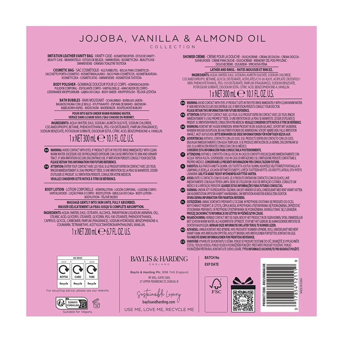 4 Baylis & Harding Signature Collection: Luxury Vanity and Cosmetic Bag Set - Jojoba, Vanilla and Almond Oil, 4 of 4