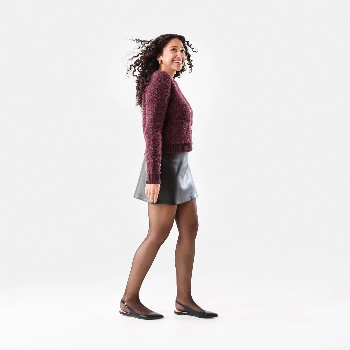 3 Pocket Textured Cardigan Mulberry, 3 of 10