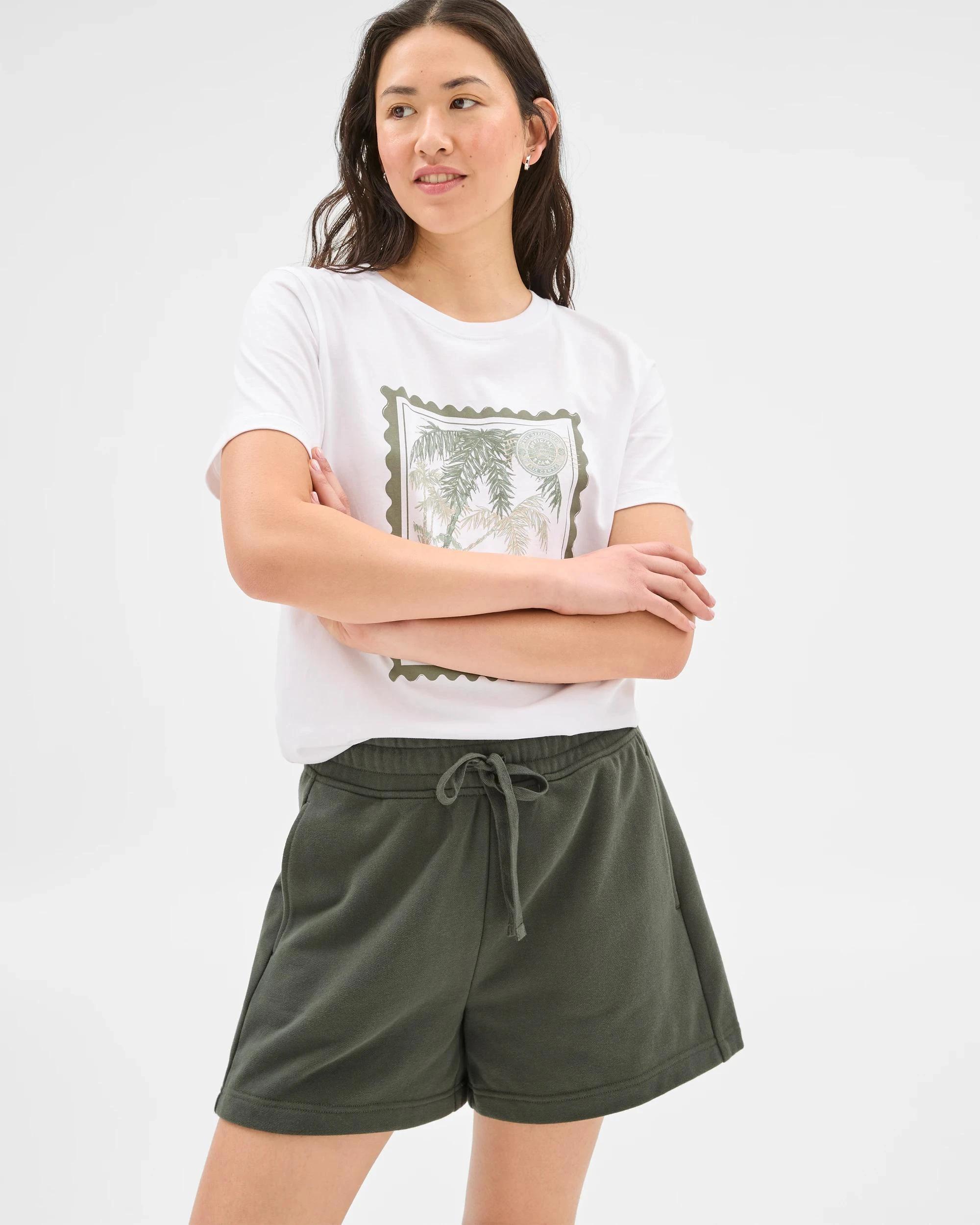 4 Target Australian Cotton Jersey Pull On Shorts DARK KHAKI, 4 of 6