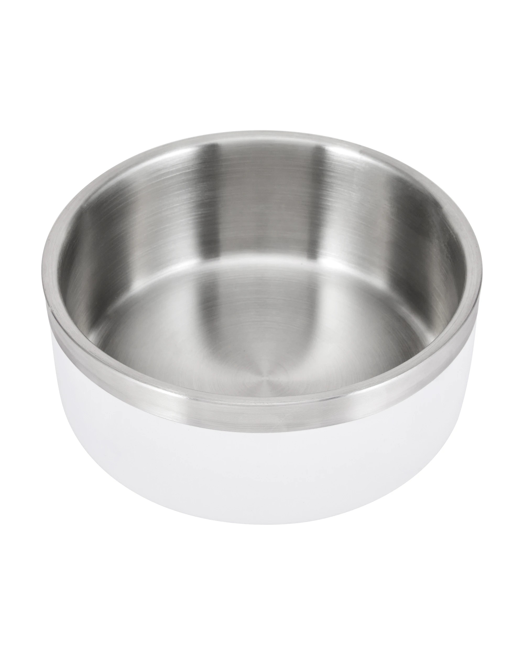 2 Double Wall Dog Bowl - White, Small, 2 of 5