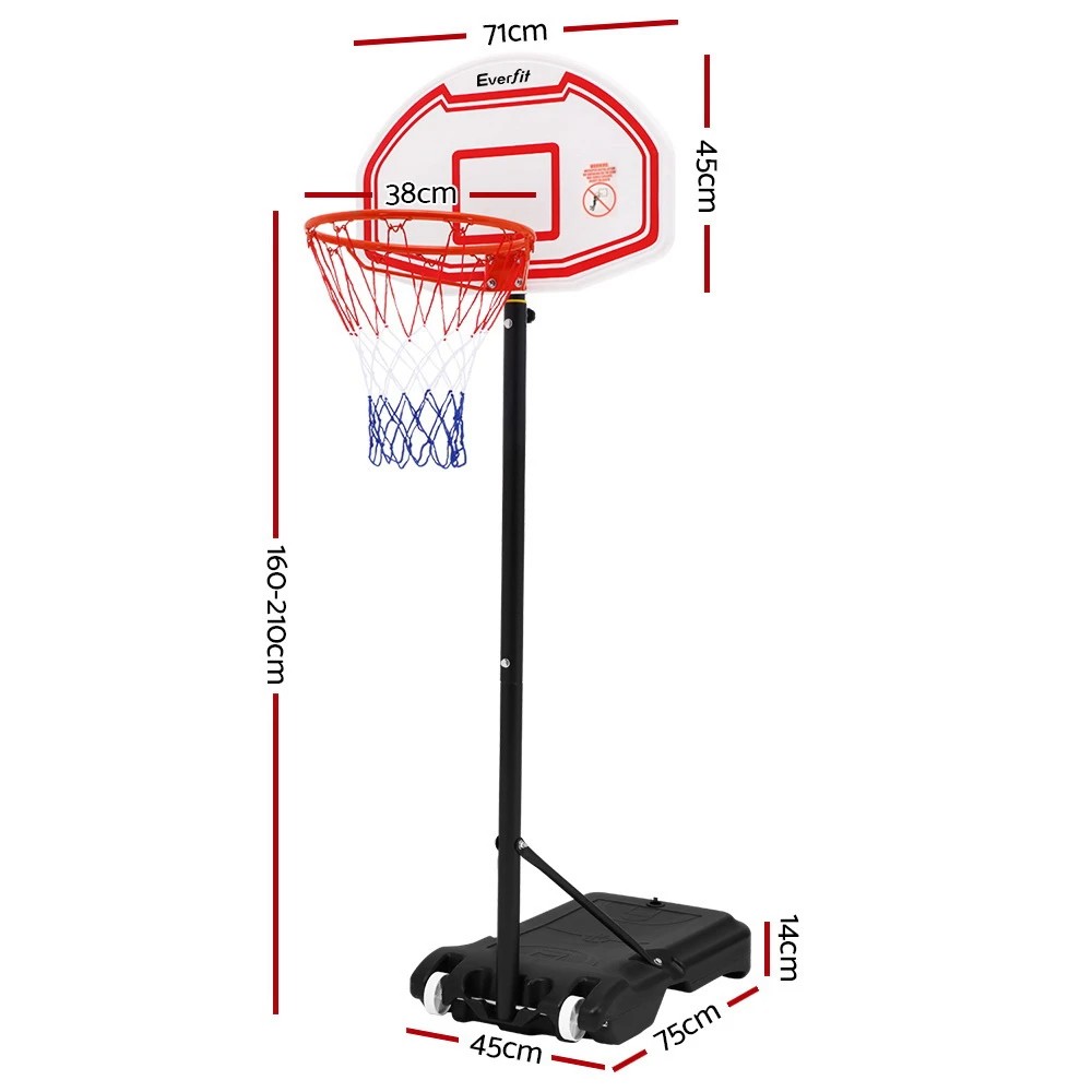 2 Everfit 2.1M Basketball Hoop Stand System Adjustable Portable Pro Kids - Multi, 2 of 7