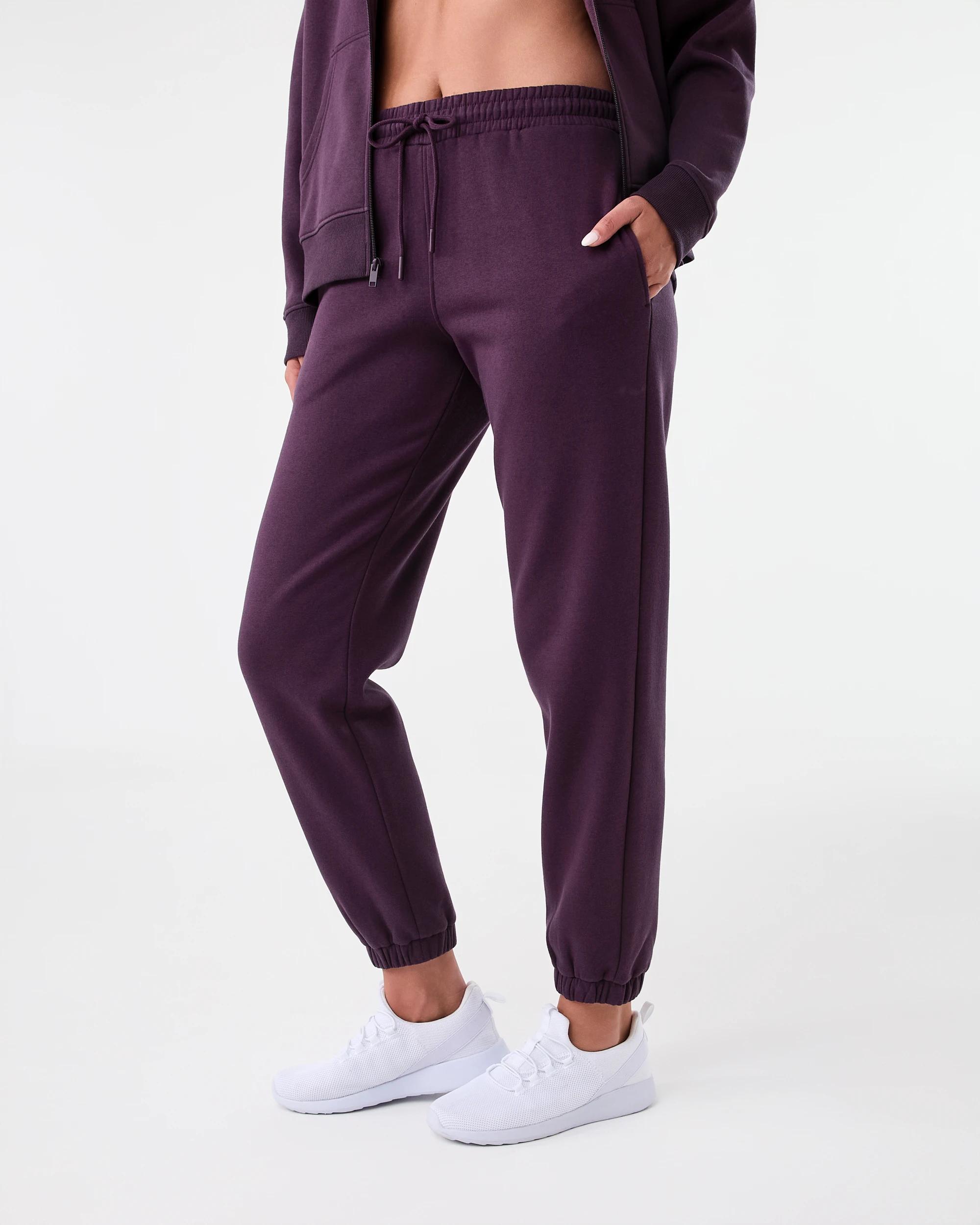 2 Active Womens Essential Cuff Trackpants Pur Raisin, 2 of 6