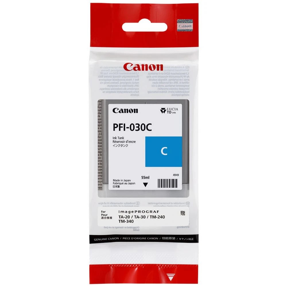 2 Canon PFI-030 Ink Cartridge 55mL Cyan, 2 of 2