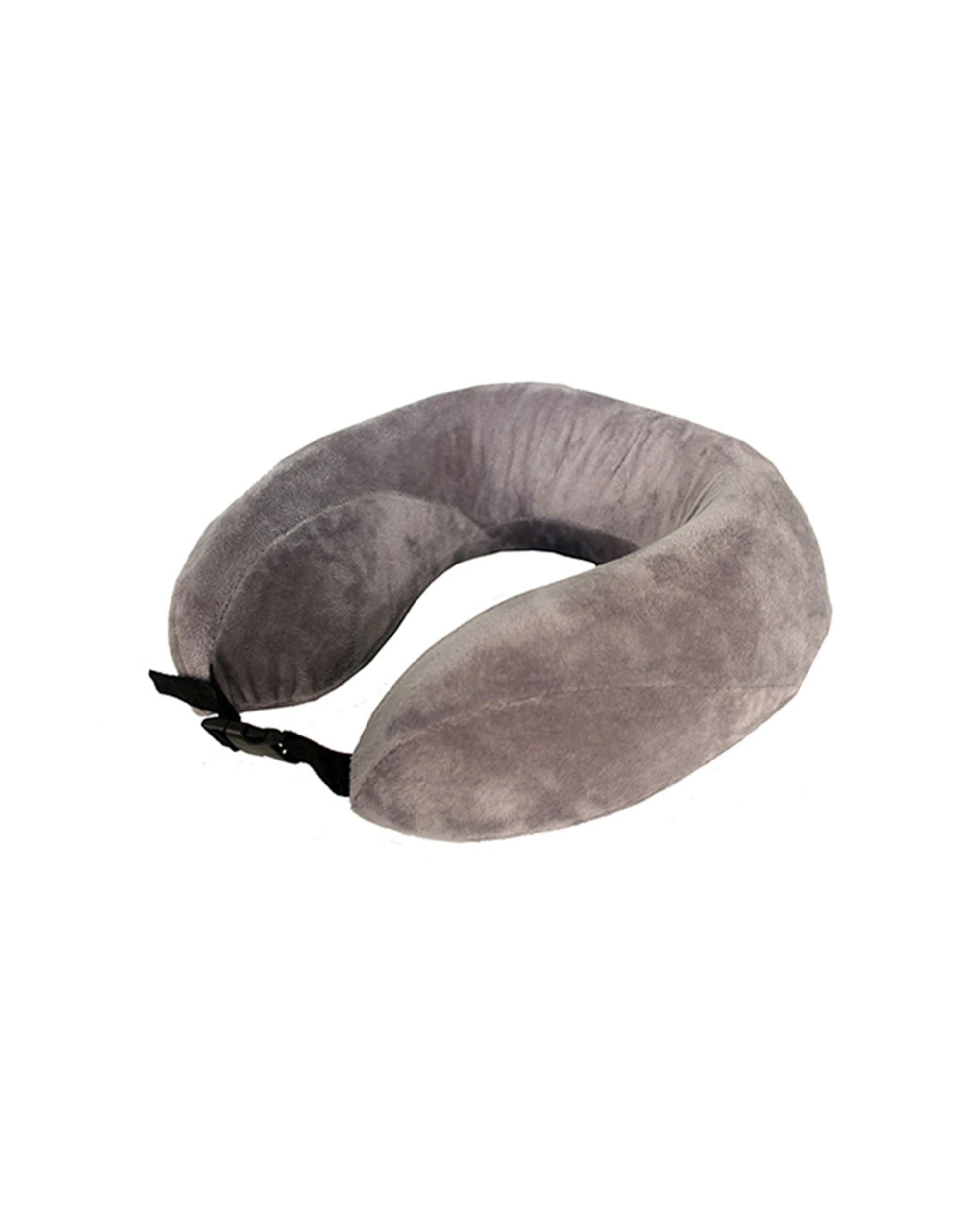 1 Tosca Memory Foam Travel Neck Support Sleeping Pillow - Grey, 1 of 1