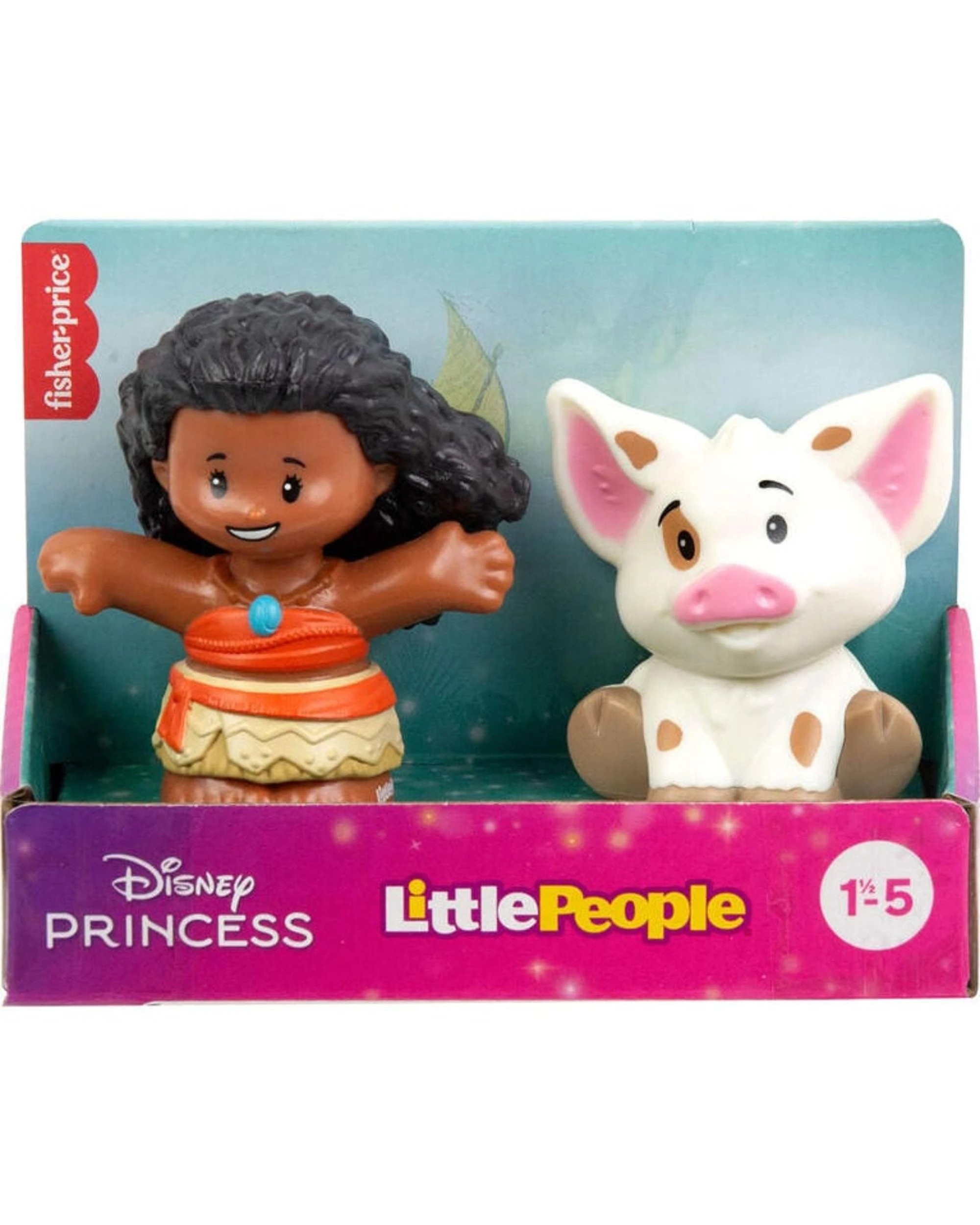 6 Little People Disney Princess Moana and Pua Figure Set, 6 of 6